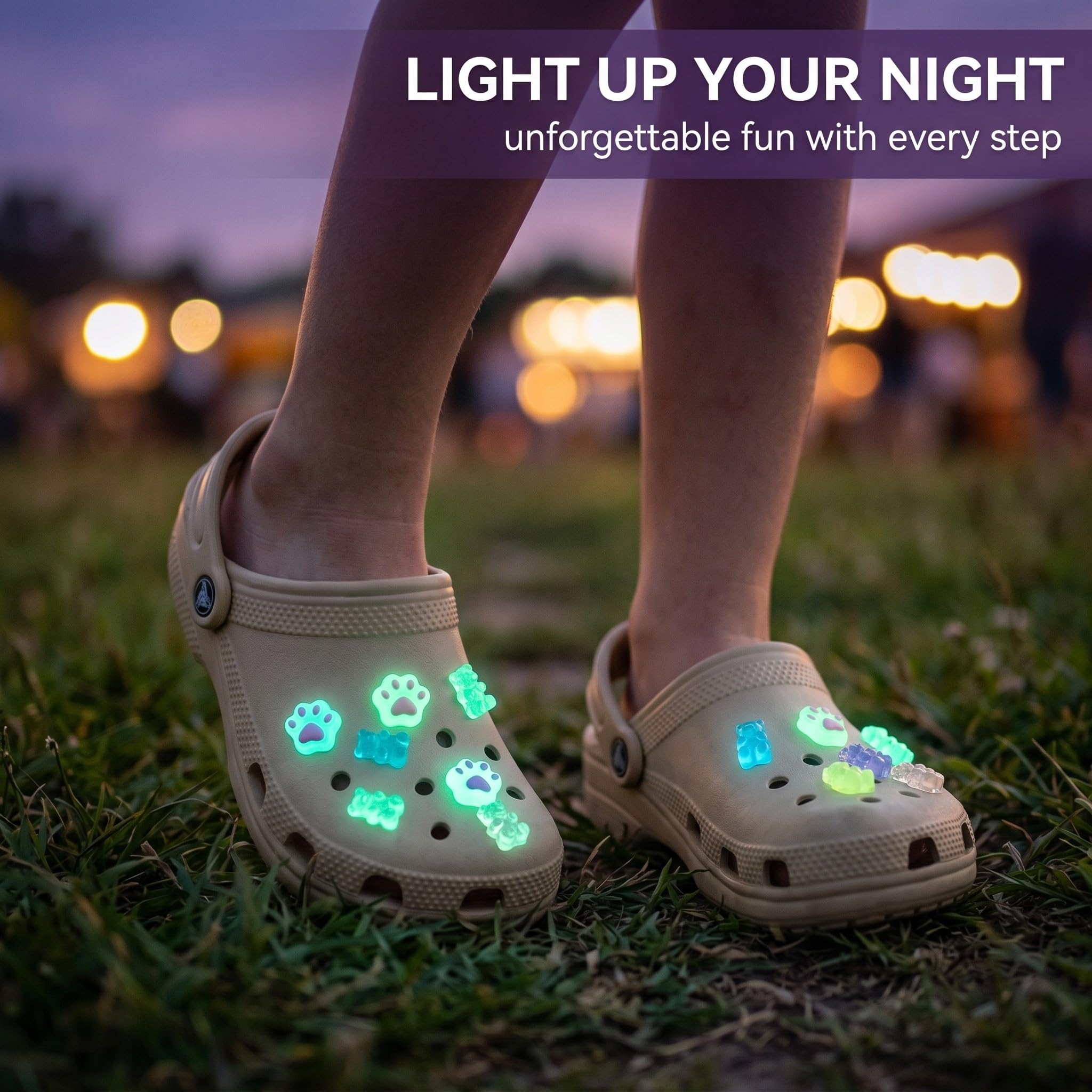 GXGM Charms Luminosi a Gatto per Scarpe, Decorazioni per Crocs, Zoccoli e Sandali, Accessori Fosforescenti Kawaii, Shoe Charms Glow, Regalo per Amanti dei Gatti, Look Personalizzato
