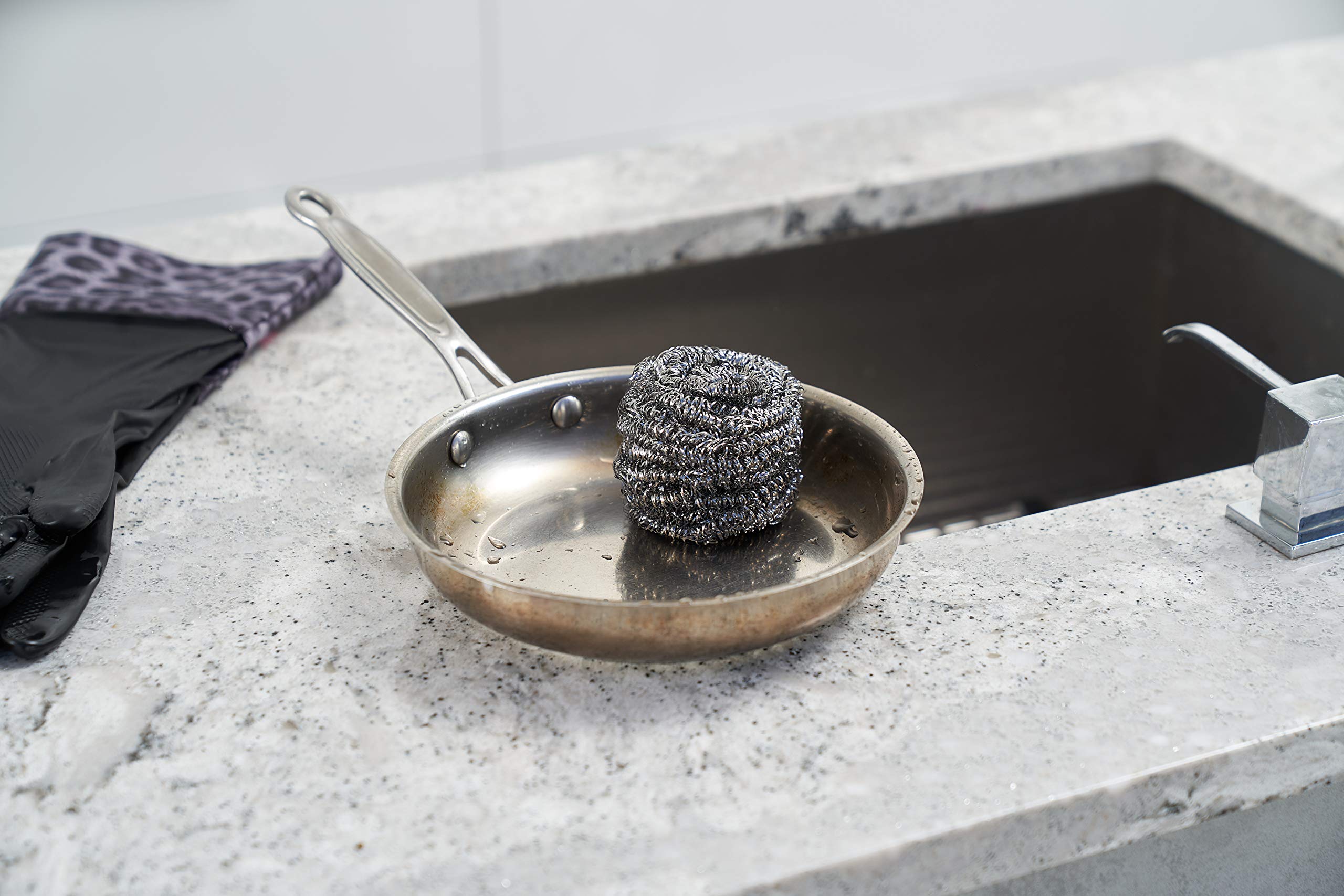 Scrub It 12-Pack Stainless Steel Scourers – Heavy-Duty Steel Wool Scrubber Pads