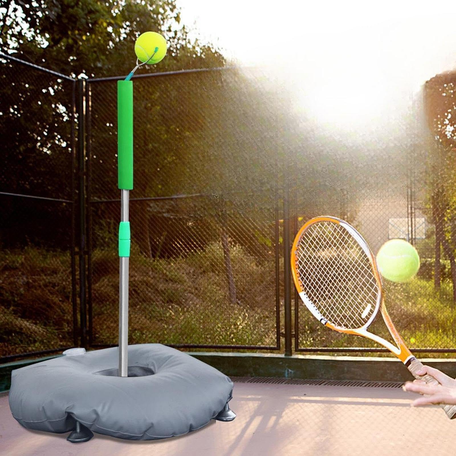 Ayuda Portátil Ajustable de Entrenador de Tenis de Una Sola Ayuda Portátil Ajustable Rebounder