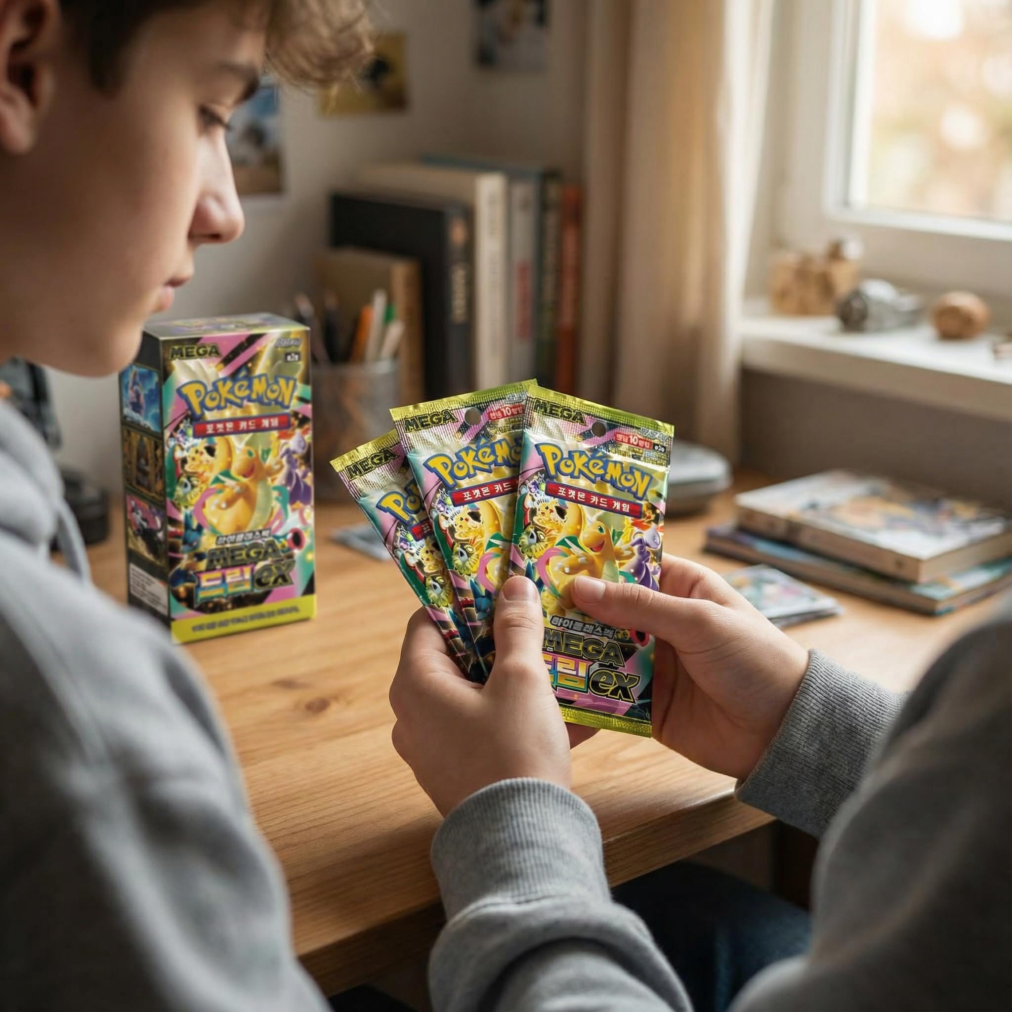 Pokémon Mega Dream EX Booster Display (KOR) – 10 Booster Packs – Koreanische Pokemon Booster Box Original-Edition – Mega-Pokémon ex & seltene Karten – Neu & OVP – High-Class TCG Sammelkarten Display