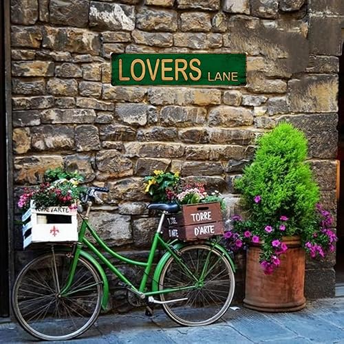 Miniatura 2 de Letrero de metal vintage con texto en inglés "LOVERS LANE", de 4 x 16 pulgadas, letrero de calle para el hogar, restaurante, bar, cafetería, garaje,