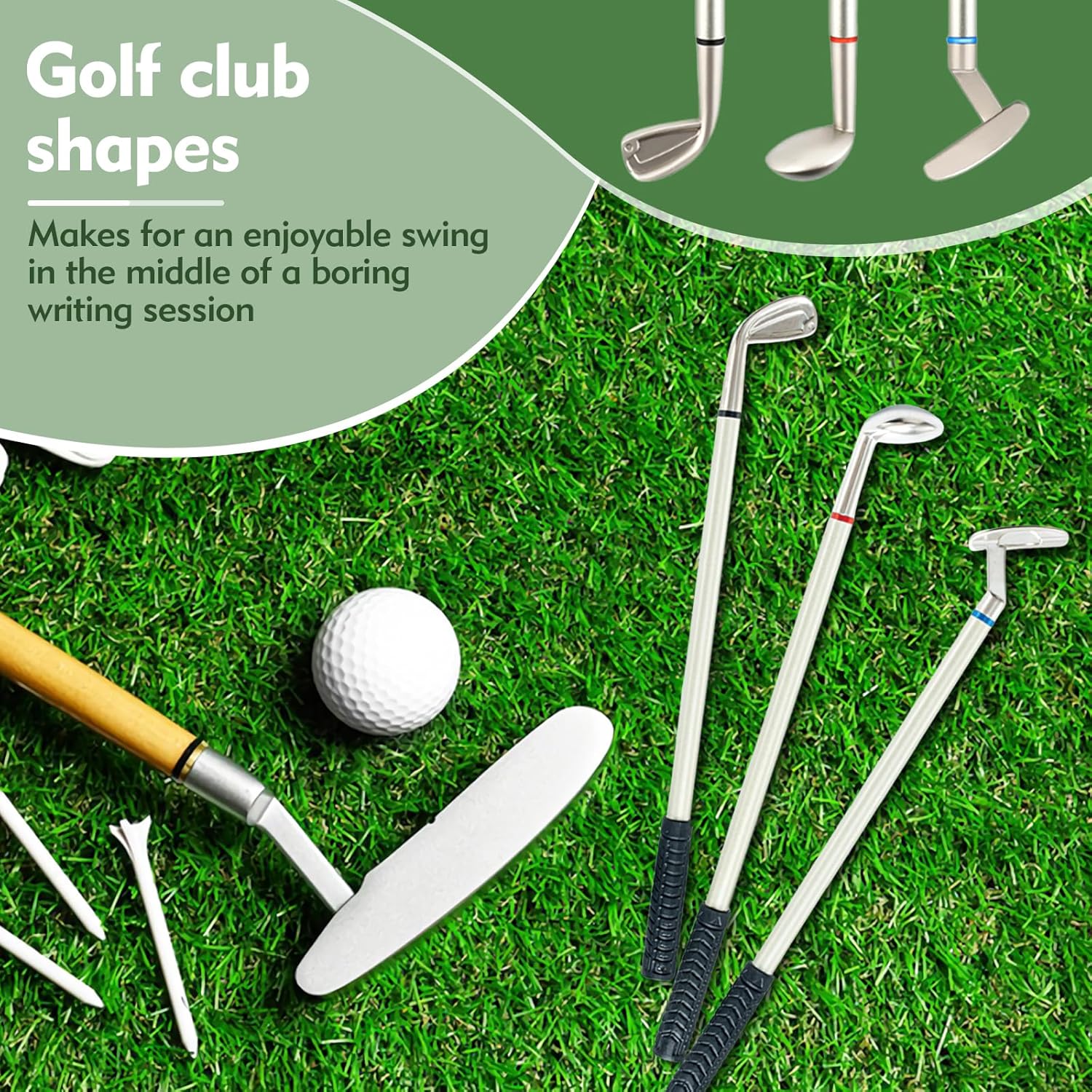 Golf Pens - Desk Golf Toys, Funny Cool Stuff, Desk Games Gifts for Golfers Coworkers Boss, Stocking Stuffers