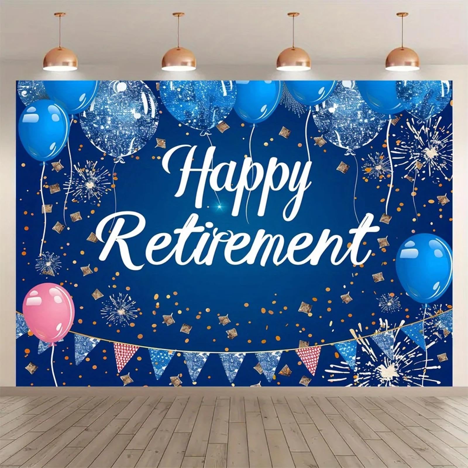 Striscioni di pensione felice Decorazioni per feste al coperto e all'aperto Sfondi fotografici per celebrazioni stagionali