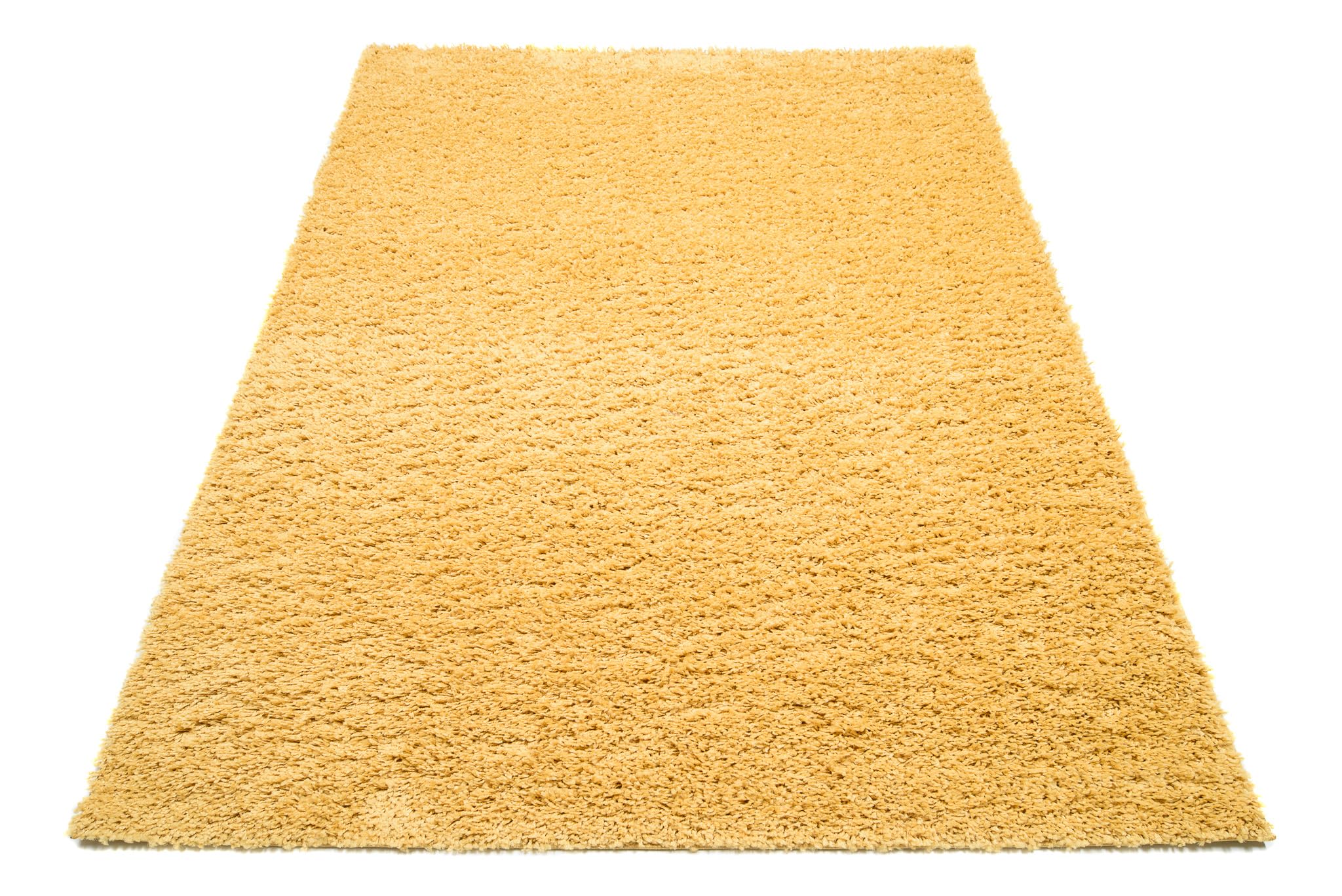 Essence dywan Shaggy, wysokie runo, żółty musztardowy, jednokolorowy, miękki, nowoczesny, prostokątny, do salonu, sypialni, Ökotex 240 x 330 cm