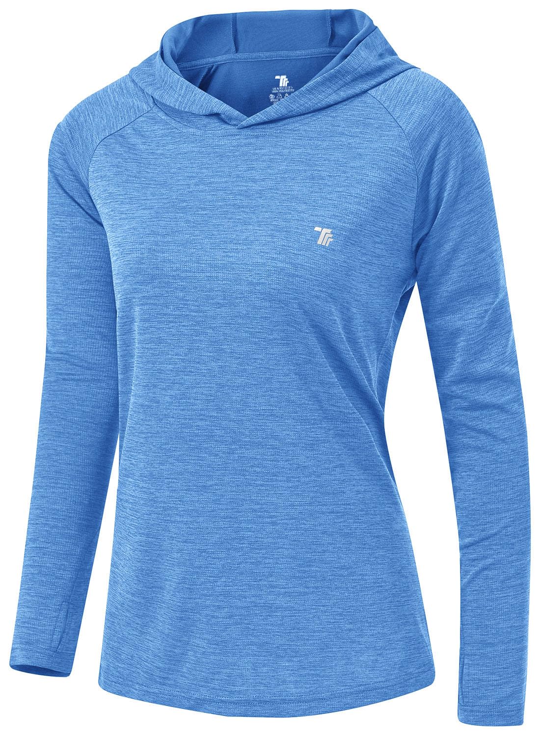 tbmpoy Womens UPF 50+ Sun Protection Hoodie Shirt Long Sleeve Fishing Hiking Outdoor UV Shirt Lightweight, 19-lake Blue, X-Small-picture-17