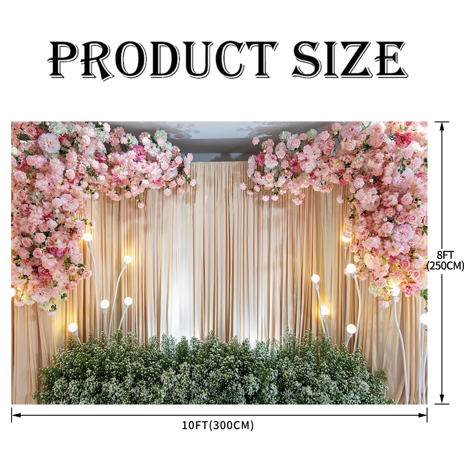 Avezano Blumenwand-Hintergrund 2,2 X 1,5 M – Bunte Rosen, Fotohintergrund Für Hochzeiten, Baby-Shower, Geburtstag