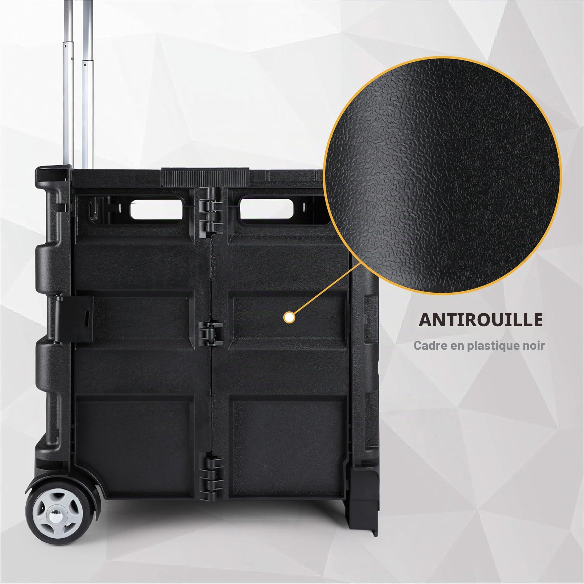 Olympia Tools 85-010 Grand Pack-N-Roll Porte-outils portable avec poignée télescopique Capacité de charge 36,3 kg Noir