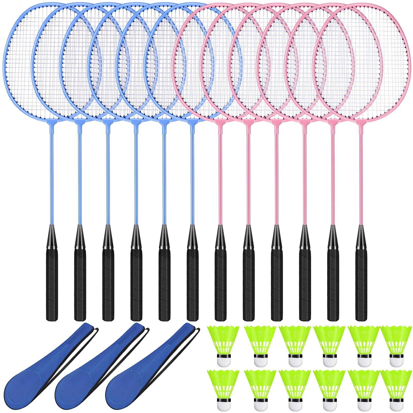12 Pc Badminton Racket Set