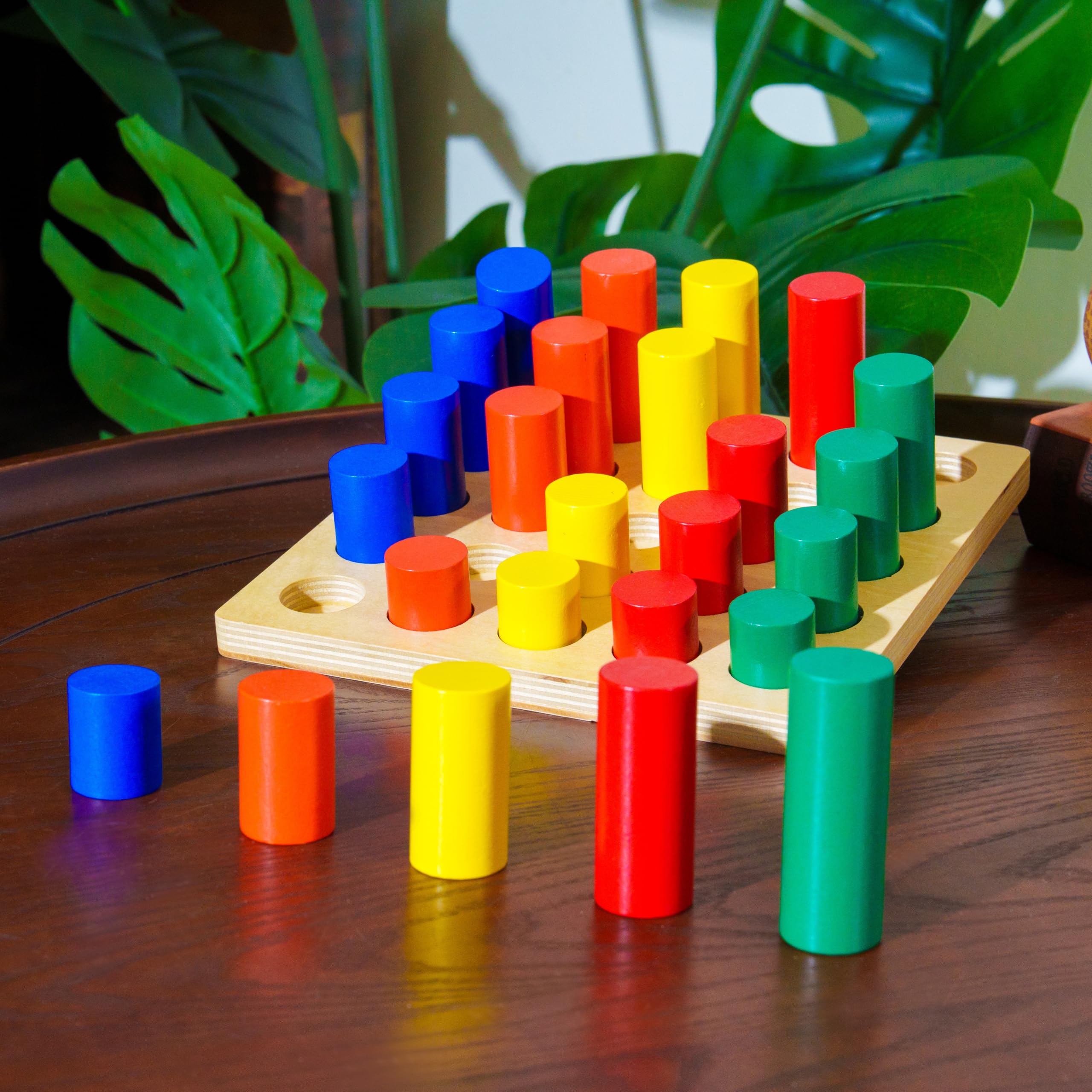 Montessori Materiali matematici, giocattolo educativo in legno per numeri e calcoli, scuola materna e elementare, scuola domestica e aule a partire dai 3 anni (scala a cilindro Montessori)
