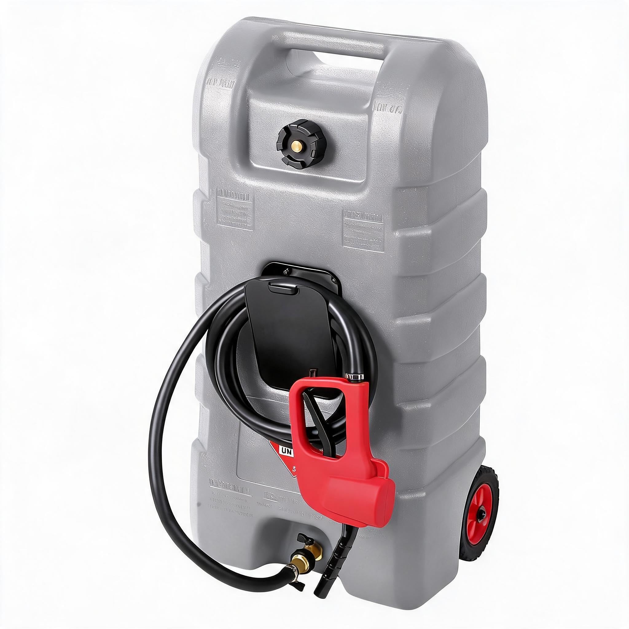Cachpib 57L Portable Fuel Caddy with Wheels Petrol & Diesel Storage Tank