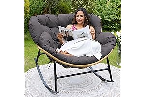 Modern Papasan Rocking Chair With Cushion