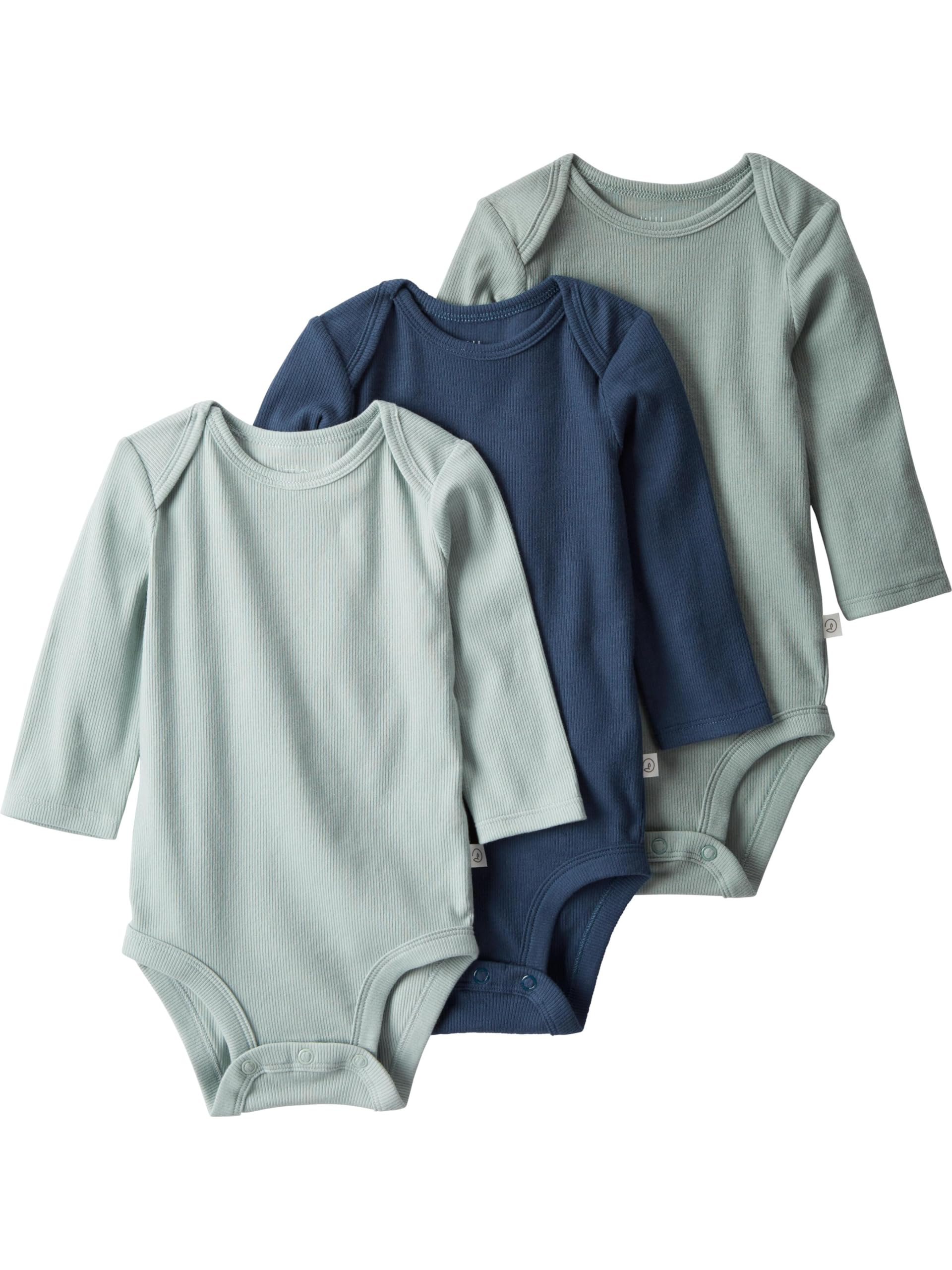 little planet by carter'sunisex-baby 3-pack Long Sleeve Bodysuits Made With Organic Cotton