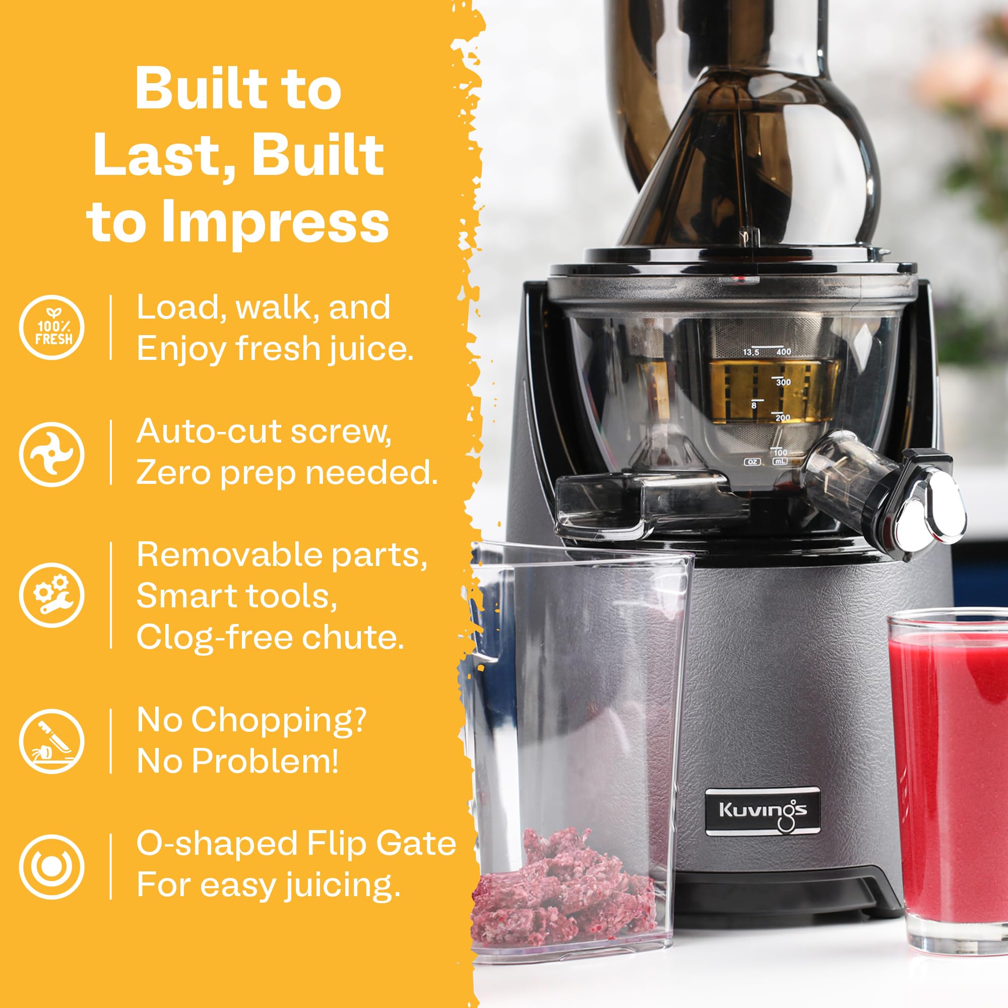 Amazon.com: Kuvings EVO820GMS Whole Slow Juicer - Cold Press