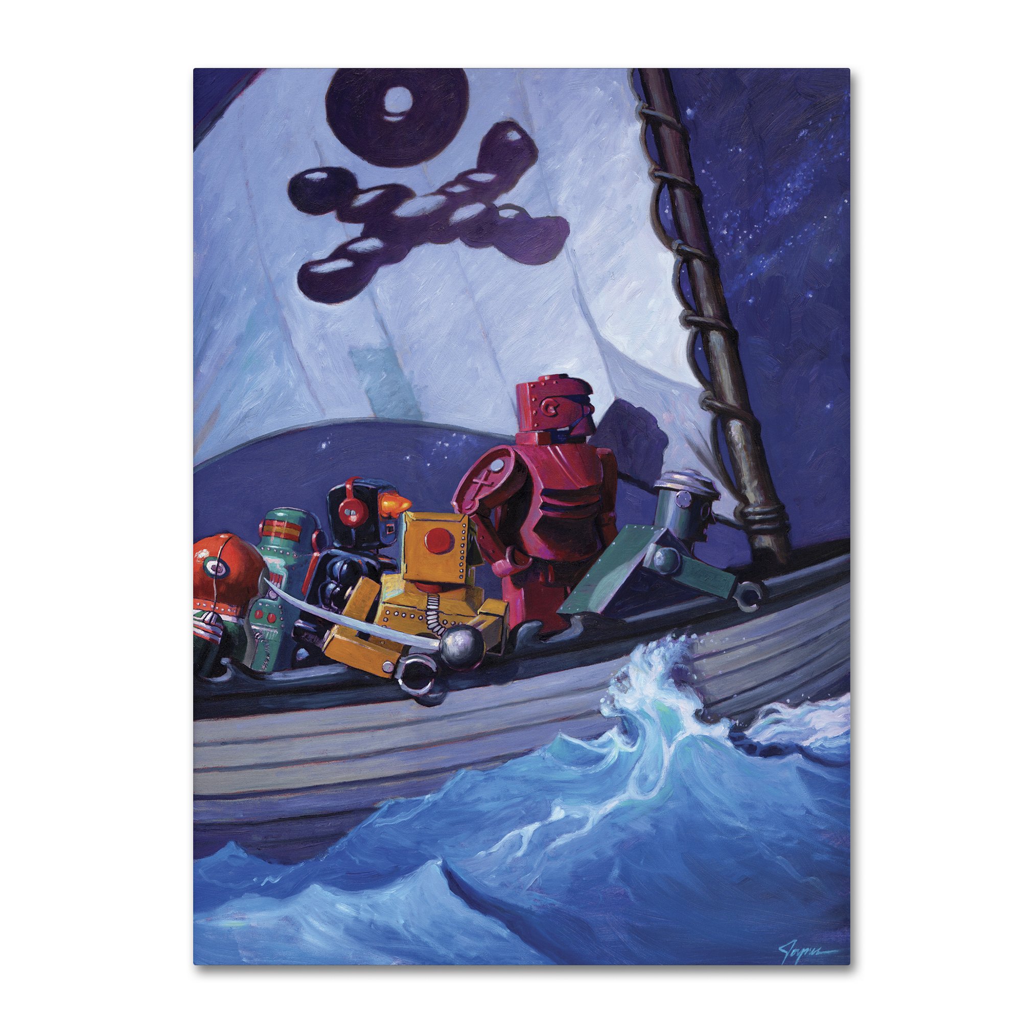 Raiders by Eric Joyner Wall Decor, 14 by 19" Canvas Wall Art