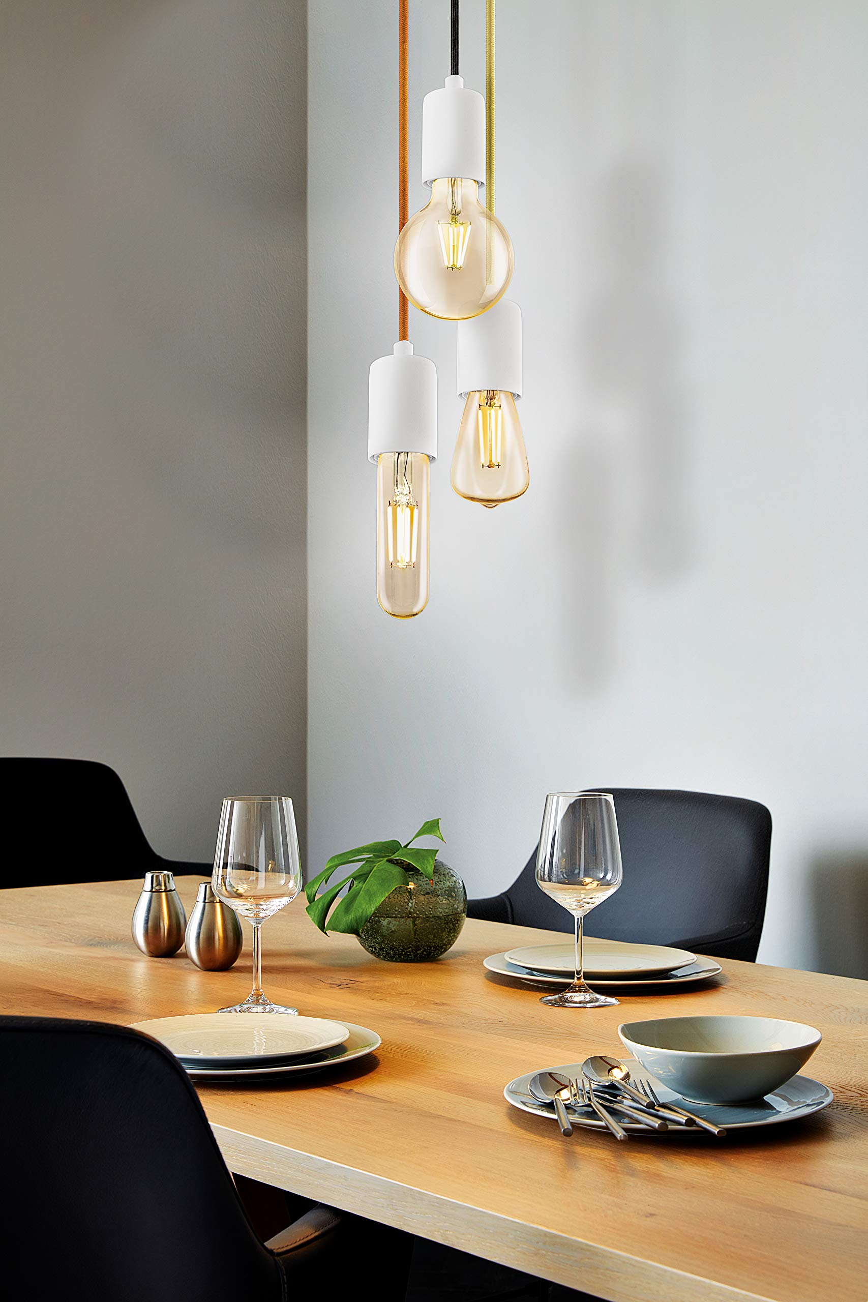 Lampadario Design Carlton nero in acciaio, D. 38.5 cm, EGLO | Leroy Merlin