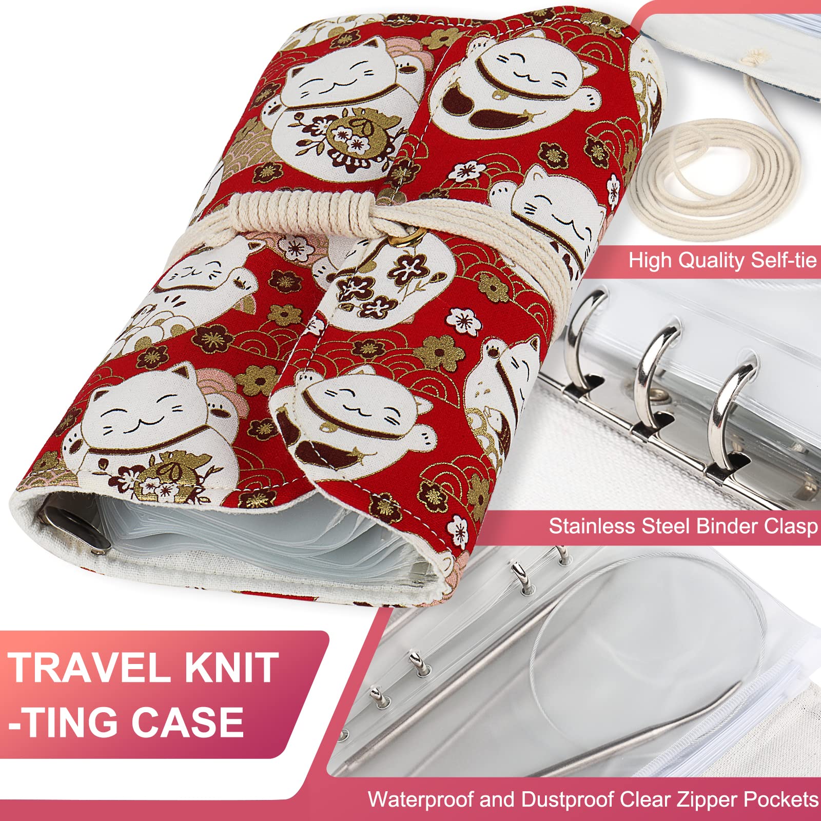 Set Ferri Da Maglia Circolari In Acciaio - 11 Misure Con Accessori E Borsa Portatile - Foto 9