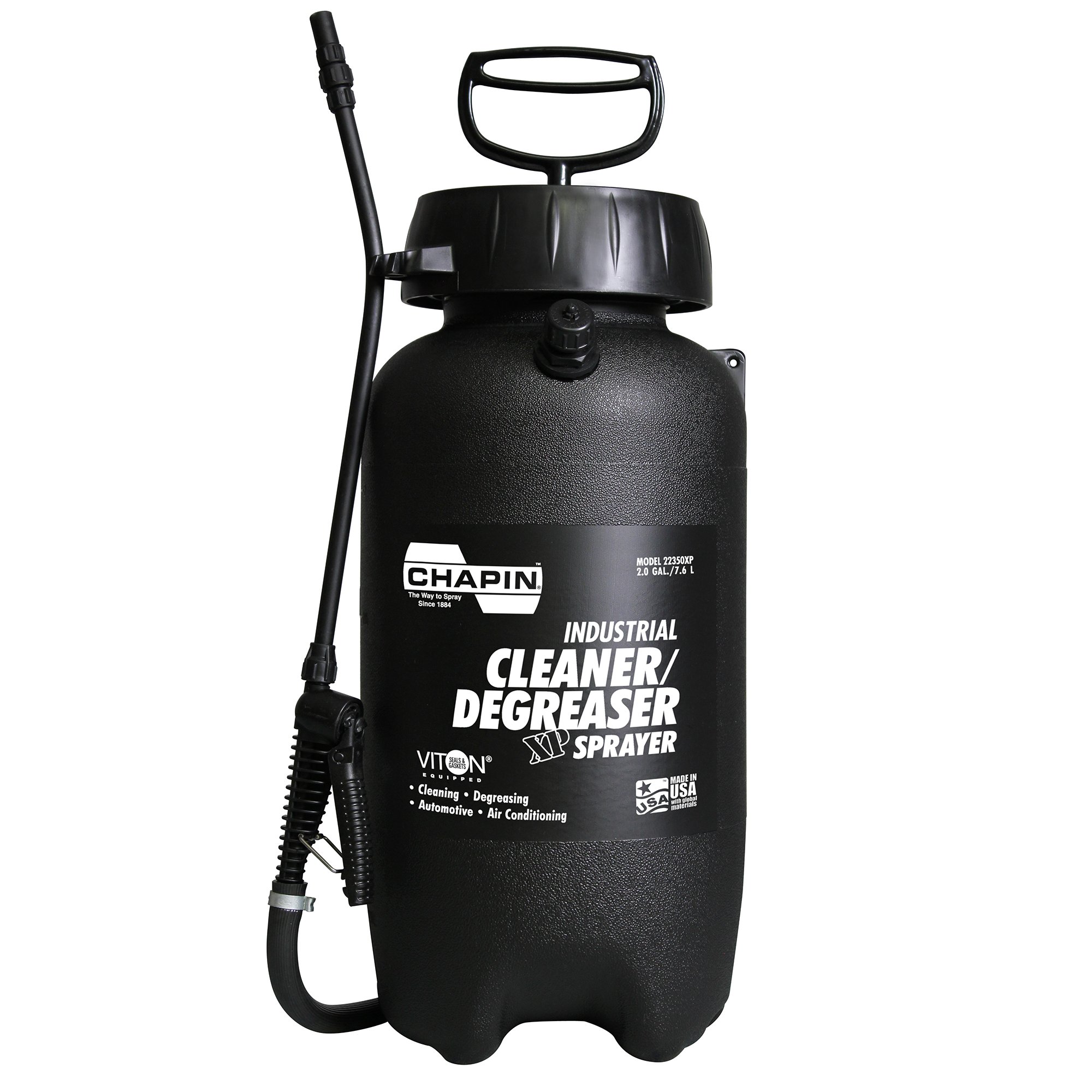 Chapin International 22350XP 2-Gallon Industrial Cleaner/Degreaser Sprayer for Industrial Cleaning Applications, Black