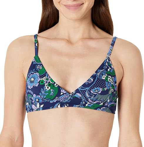 Amazon Essentials Women's Light-Support Triangle Bikini Swimsuit Top with Adjust