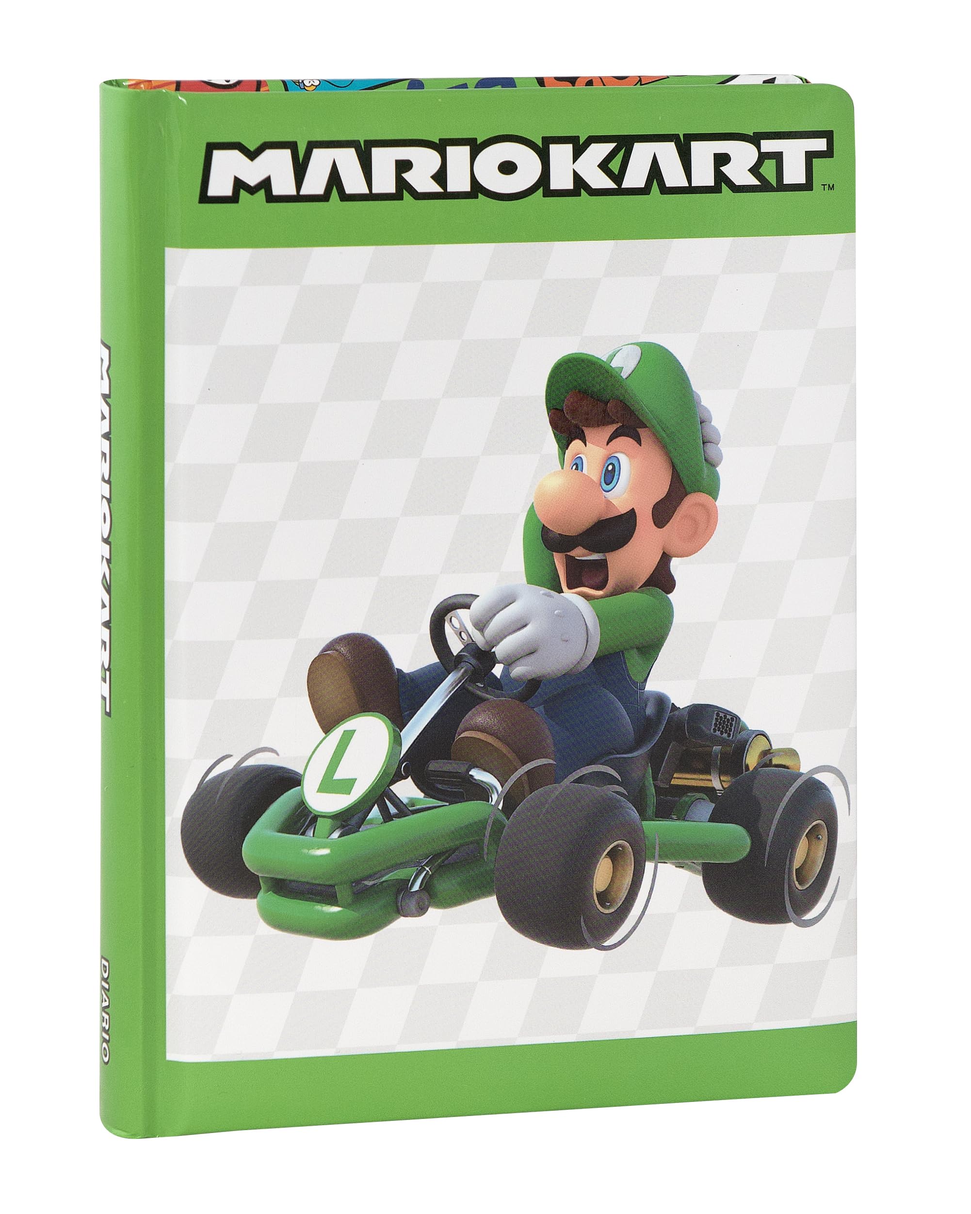 Franco Cosimo Panini Mario Kart Official Mario Kart School Diary, 12 Months, Ideal for Elementary School, with Padded Cover and 320 Inner Pages Printed in Colours, 13 x 17.8H