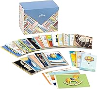 Hallmark 24 Handmade Assorted Greeting Cards Boxed Set - Birthday, Wedding, Sympathy, Thank You & More with Storage Organizer