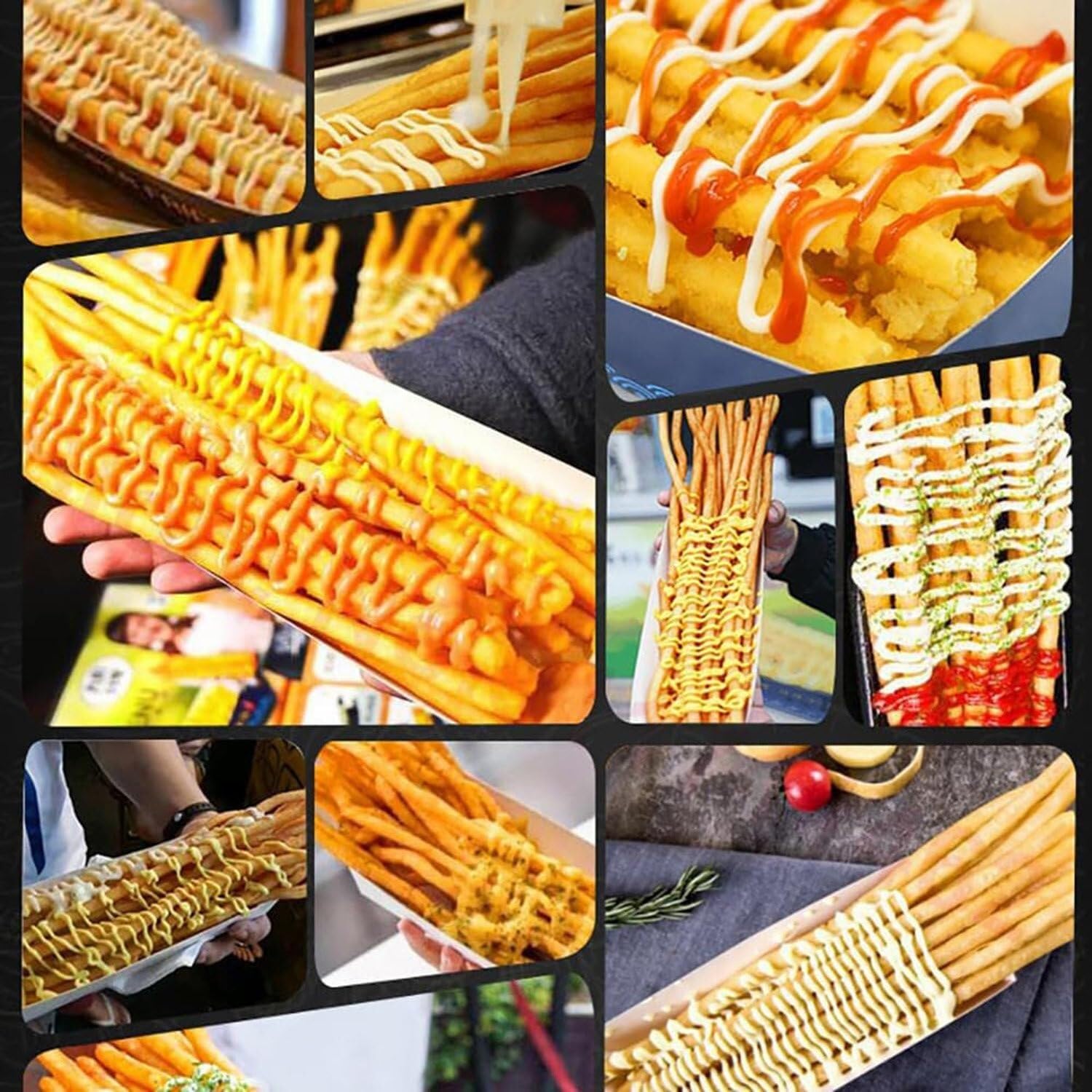 ステンレススチール ロングポテト製造器 Amazon.co.jp: フライドポテトメーカー 30cm 手動プレス、ステンレス