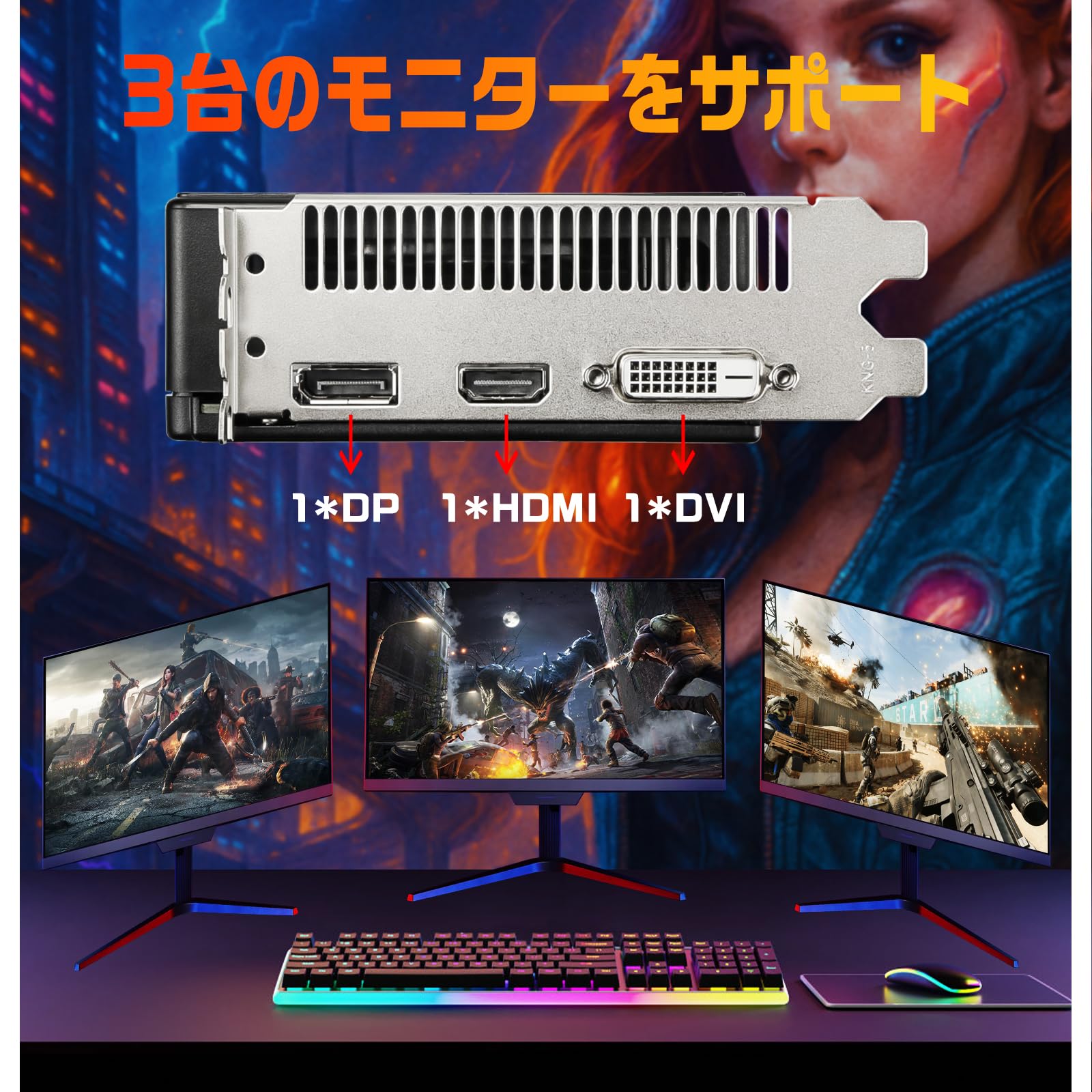 Amazon | MOUGOL AMD Radeon RX580 8G 2048SP GDDR5 256ビット