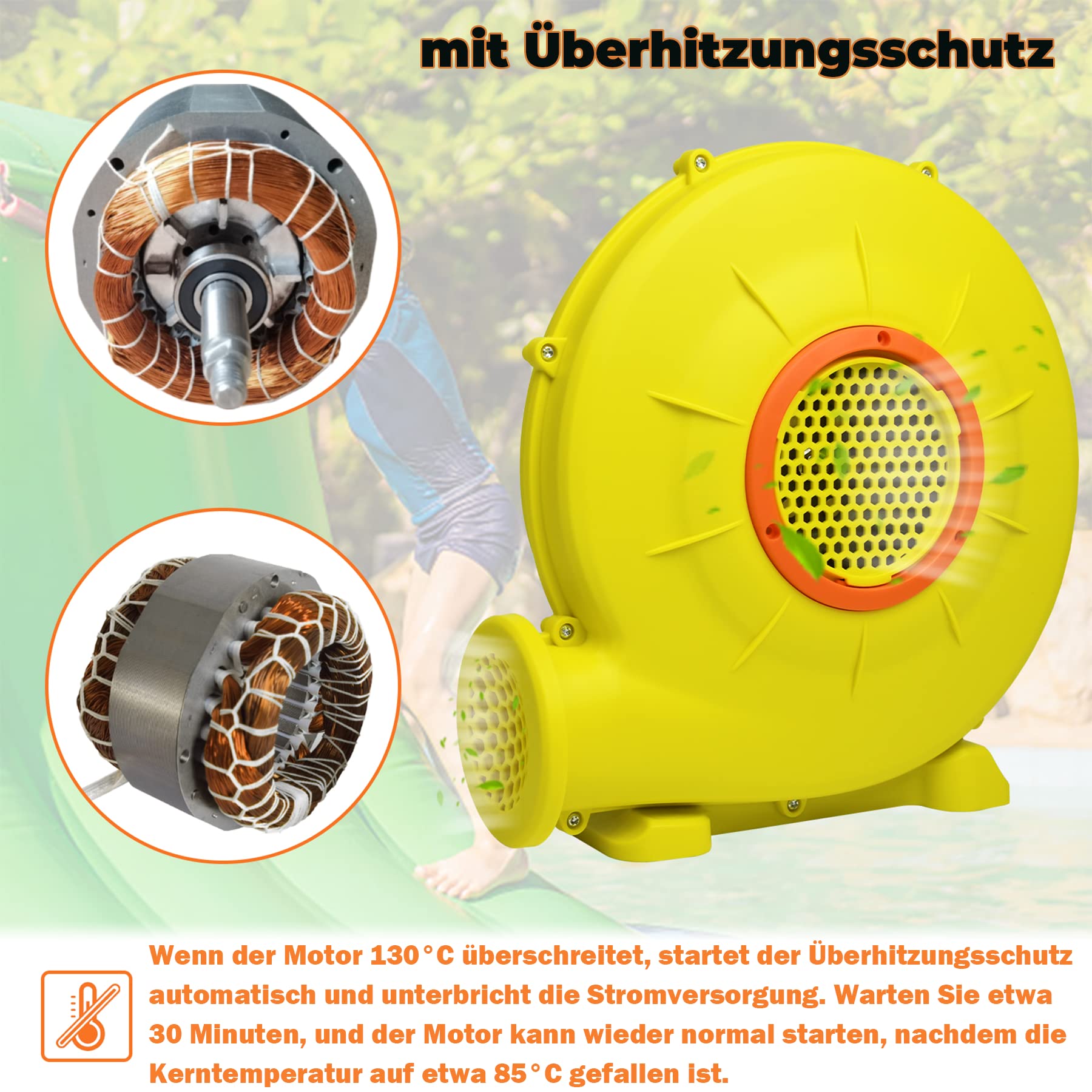 350W Luchtblazer Elektrische Luchtpomp Commerciële Opblaasbare