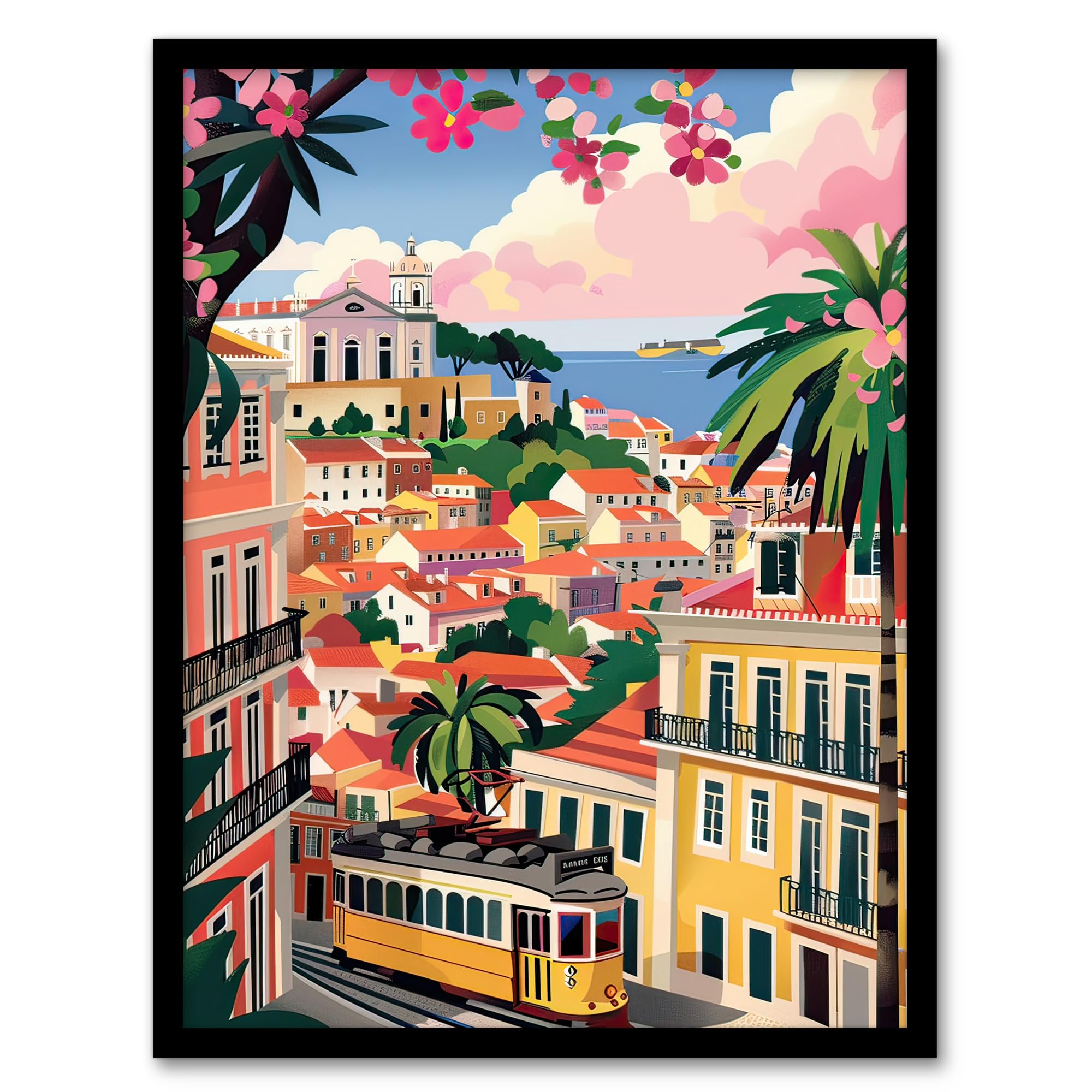 Artery8 Cartagena Colombia Cityscape Summer Travel Wall Art PrintA4 Size