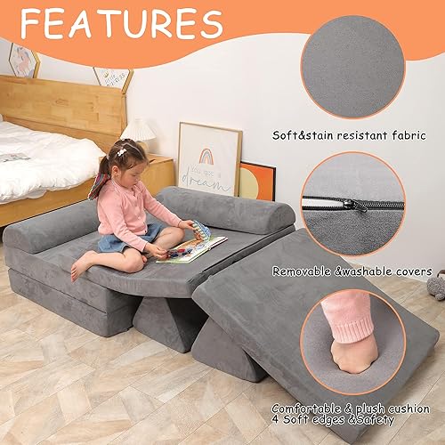Miniatura 9 de Betterhood Sofá de juego para niños juego de muebles imaginativos para niños muebles creativos de dormitorio de niños pequeños a adolescentes sofá