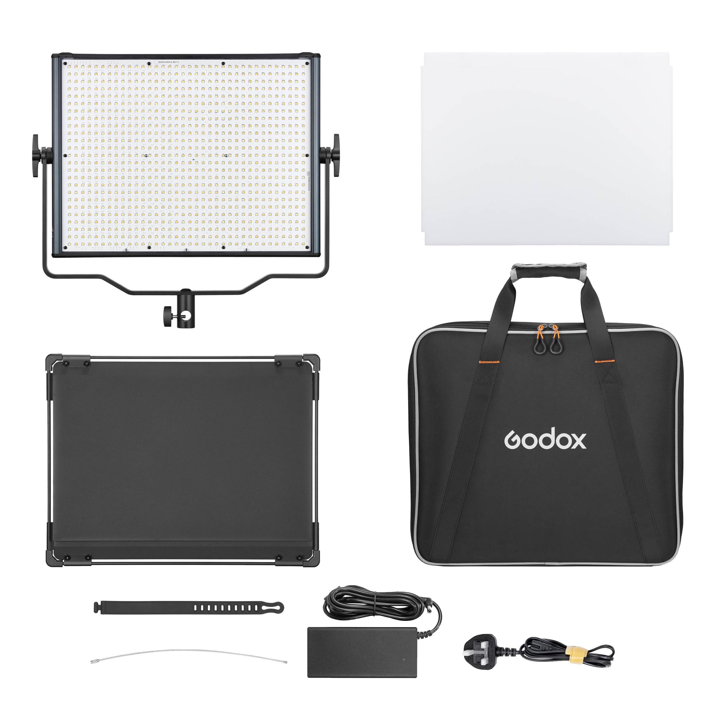 GODOX LDX100Bi Bi Colour Panel Light With BD-100 Barndoor - 120W, 2,800K-6,500K