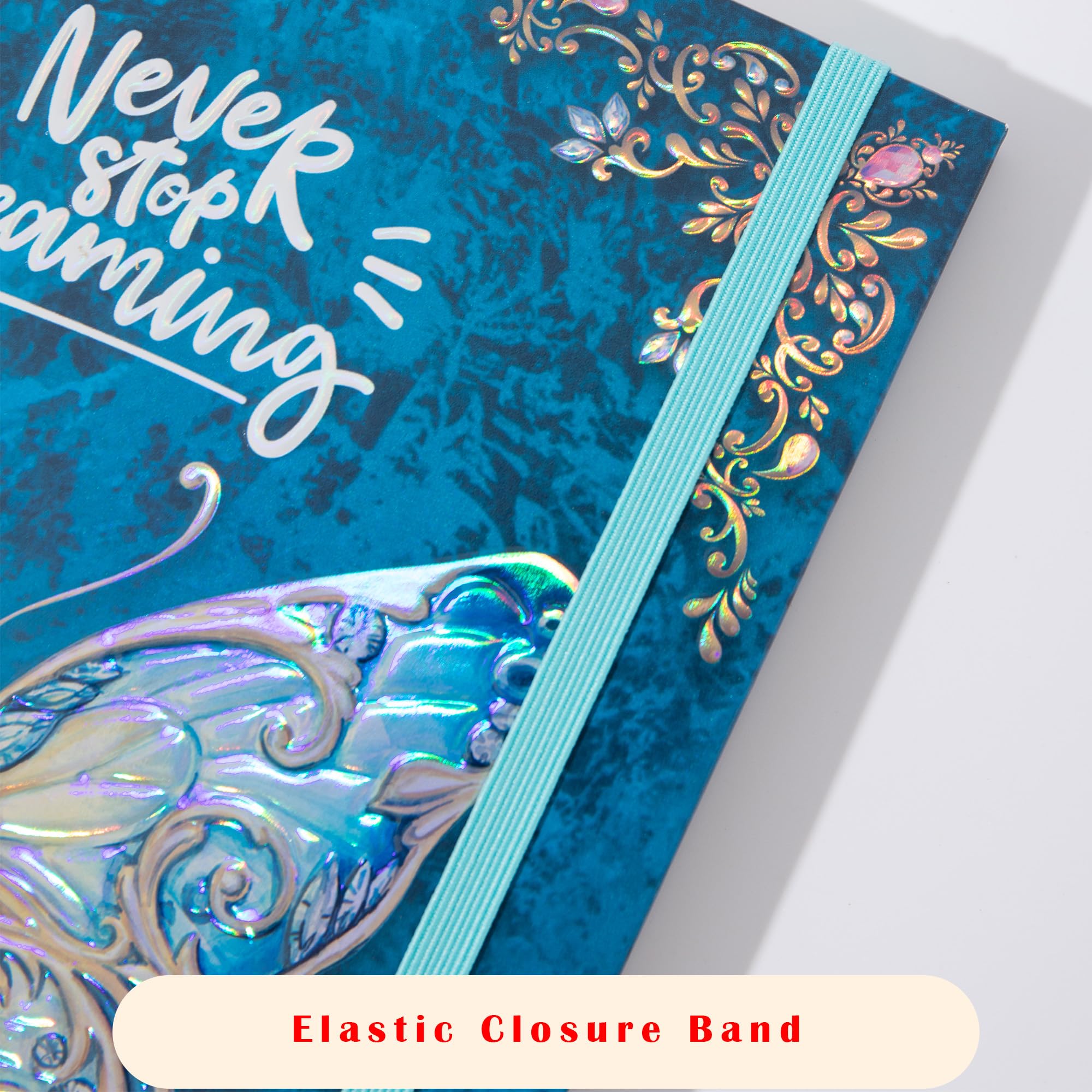 Spiral Notebook Journal-College Ruled Journal for Writing-B5 3D Butterfly Embossed Hardcover Notebooks -Writing Journal for Women-with Elastic Closure Band - Image 4