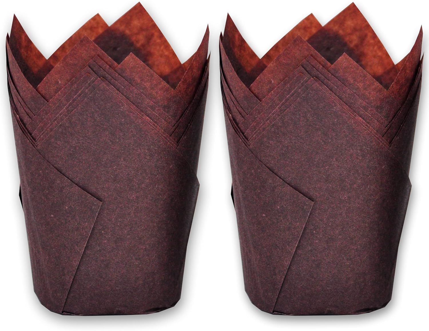 500 pcs Large size Brown Tulip Baking Cups 2-1/4"(Base diameter) x 4"(Wall height) Greaseproof paper baking cupcake Muffin liners