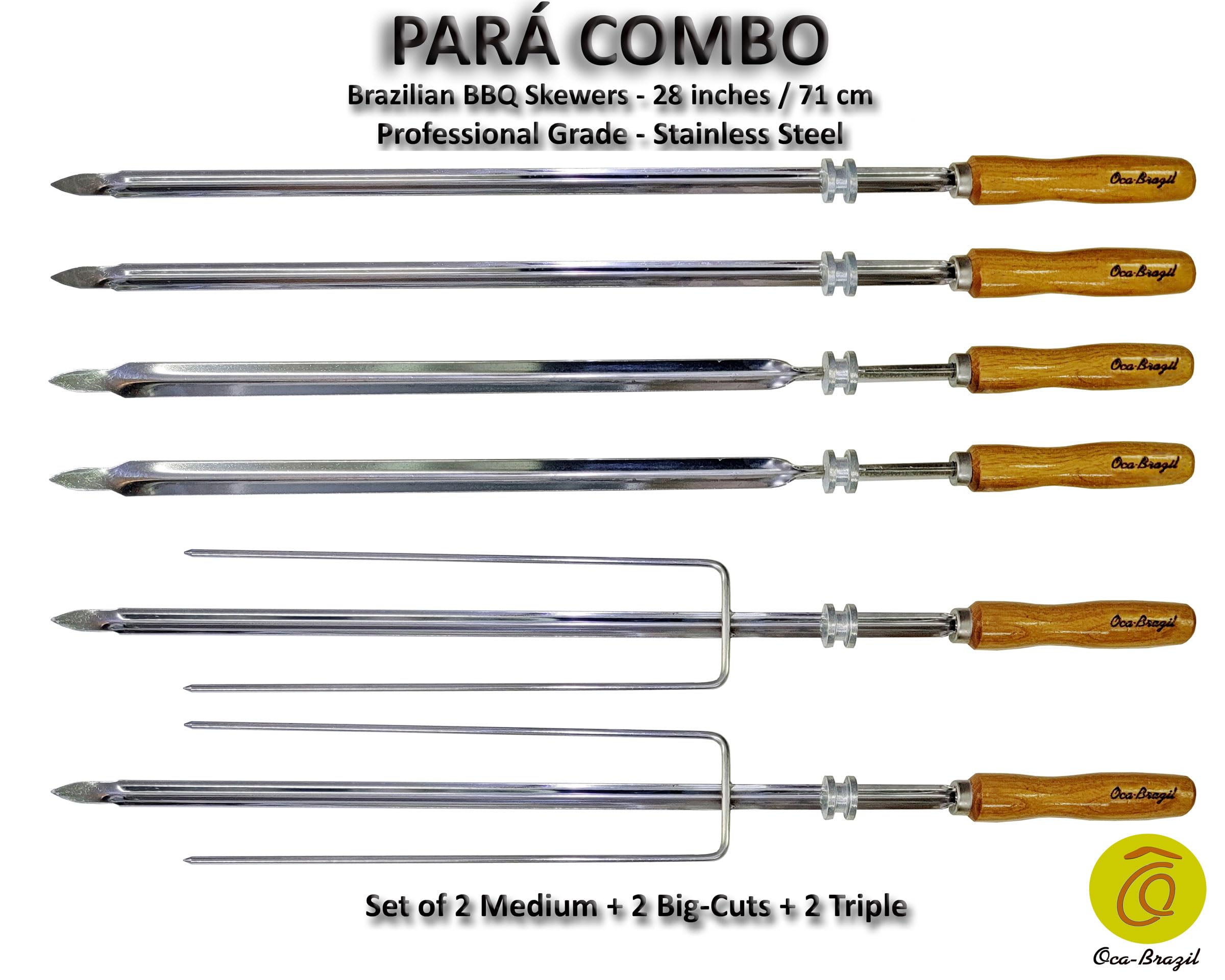 Para Combo - Set of 6 Brazilian Skewers for BBQ 28