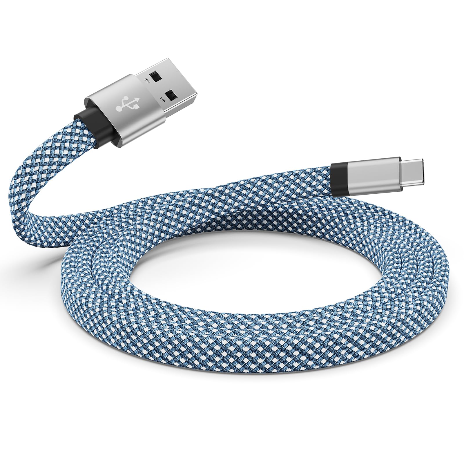 Magtame Cavo magnetico USB C, 1,5 m, cavo da USB A a USB C, cavo di ricarica USB C, tipo piatto, cavo di ricarica veloce, compatibile con Samsung per dispositivo USB C per pad