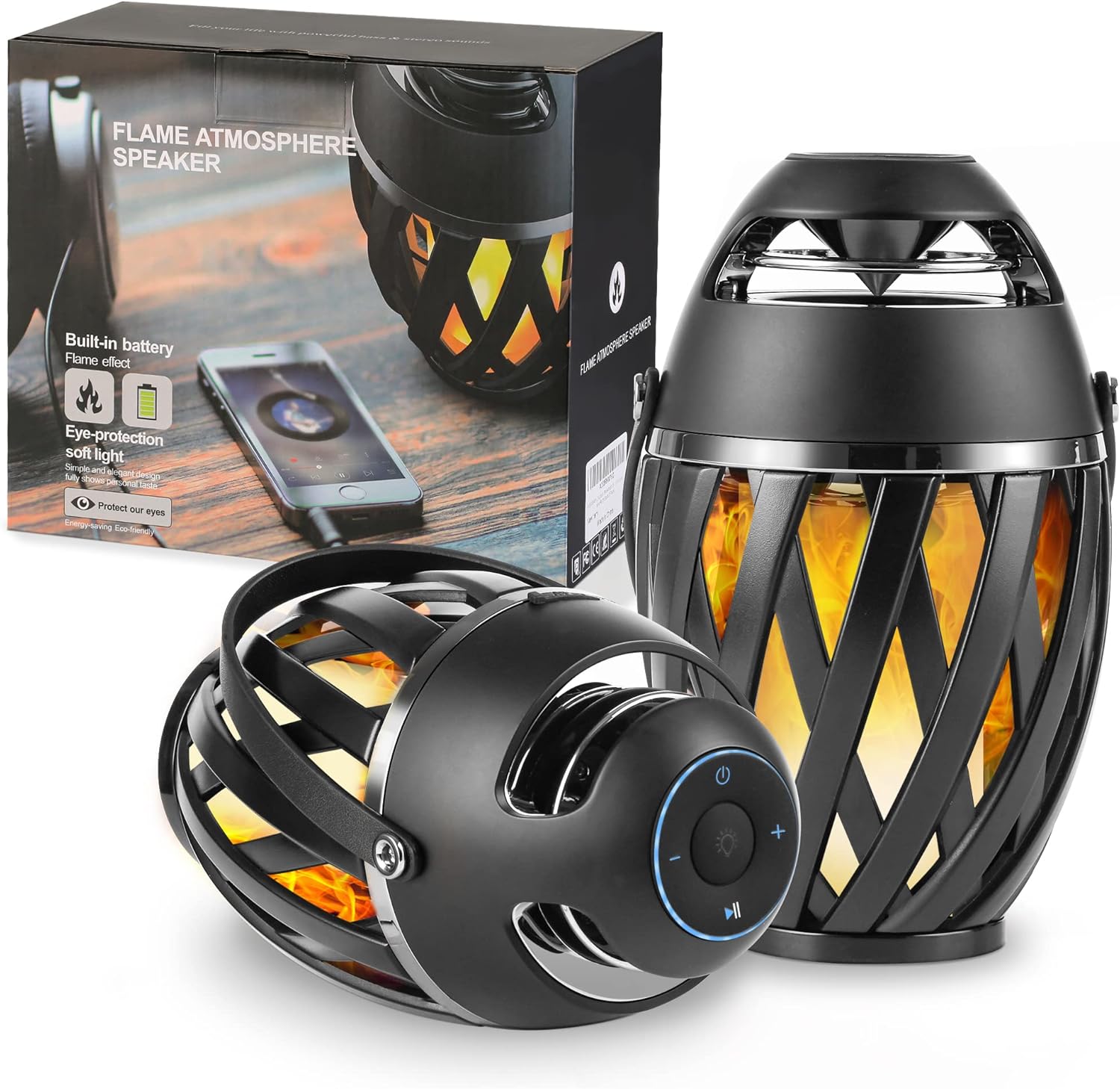 2 Pack Outdoor Bluetooth Speakers Waterproof Wireless, Birthday Gifts for Men Dad, LED Flame Ambient Light, Camping Patio Accessories, Unique Gifts for Him Husband Boyfriend Dad Gifts 2 Pack Outdoor Bluetooth Speakers Waterproof Wireless, Birthday Gifts for Men Dad, LED Flame Ambient Light, Camping Patio Accessories, Unique Gifts for Him Husband Boyfriend Dad Gifts