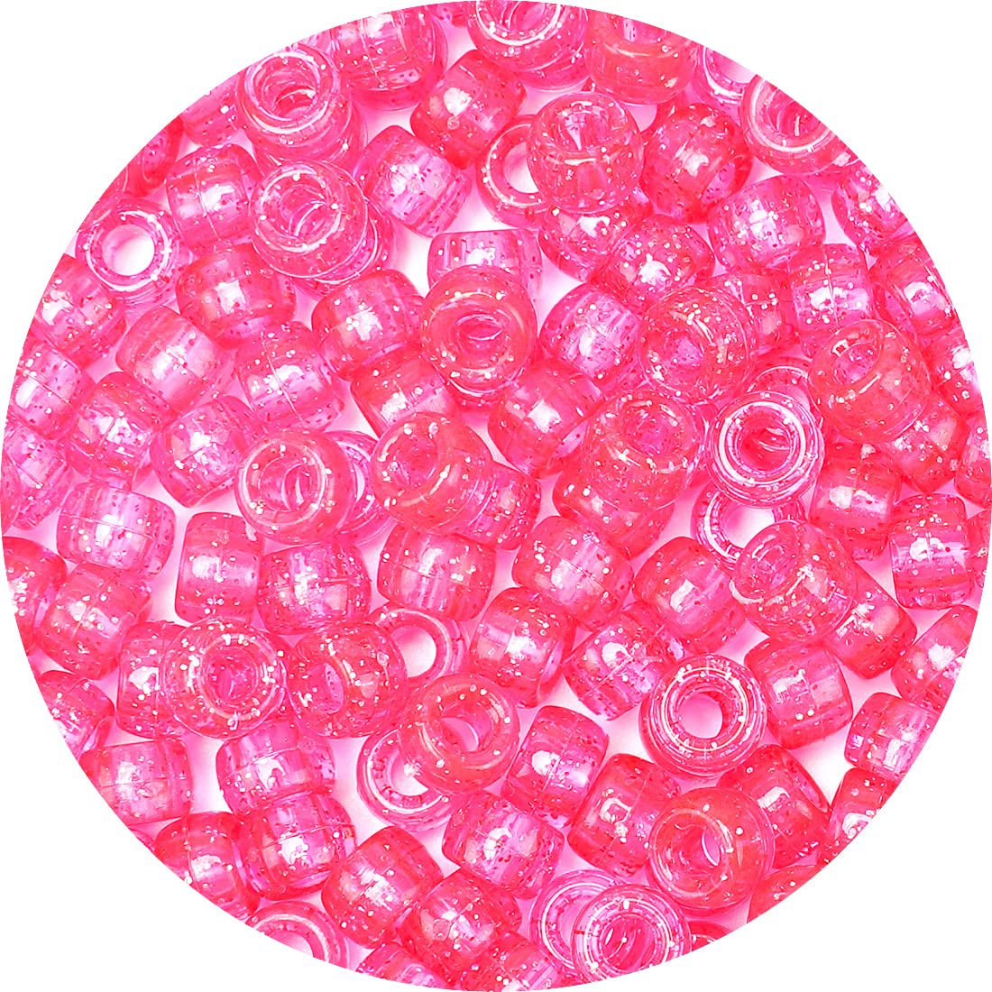 Iooleem Pony Beads(1000pcs Pink Glitter Pony Beads), Beads for Jewelry Making, Crafts, Beading Supplies, Arts & Crafts Materials for Jewelry Making.