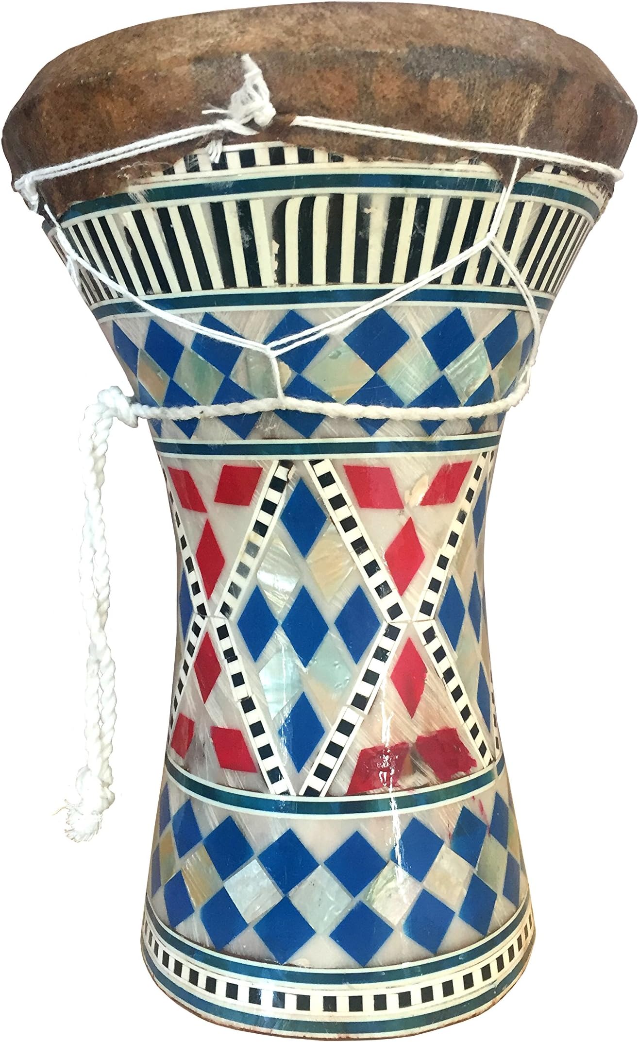 Mosaic Mother of Pearl Darbuka Drum Doumbek 8.5" high