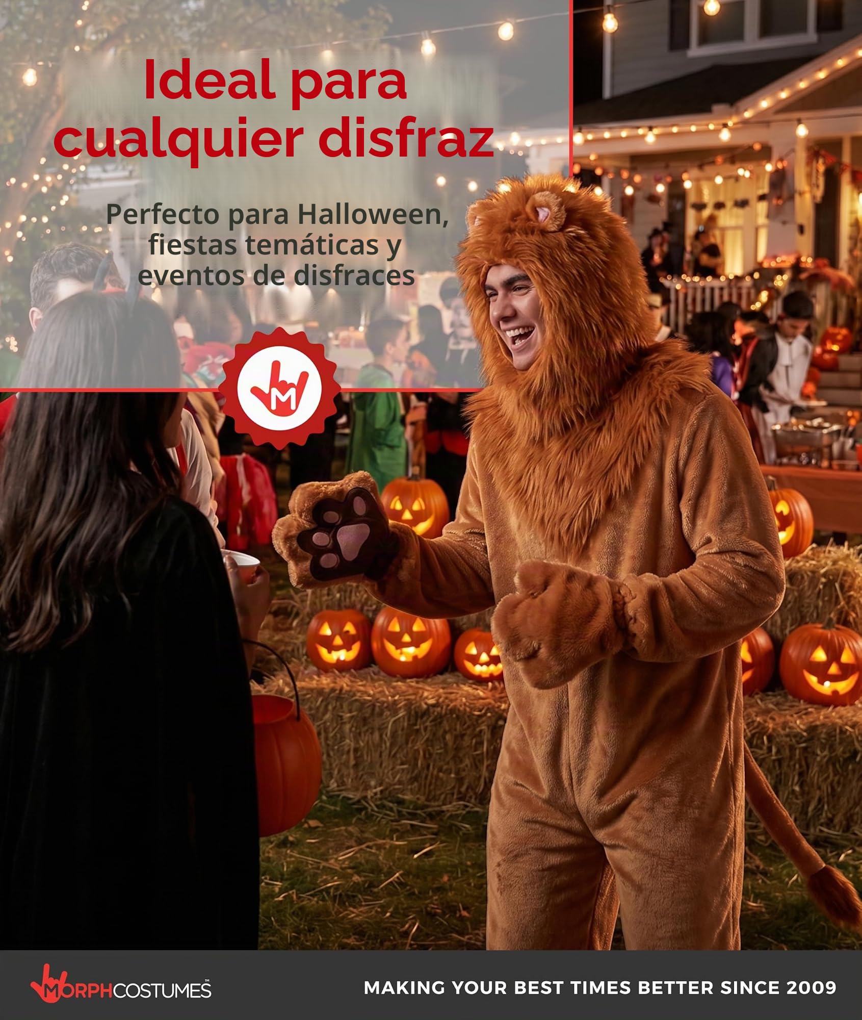 Morph Disfraz de Leon Adulto, Disfraces León Hombre, Disfraces León Adulto, Traje Animal, Disfraz Carnaval Hombre