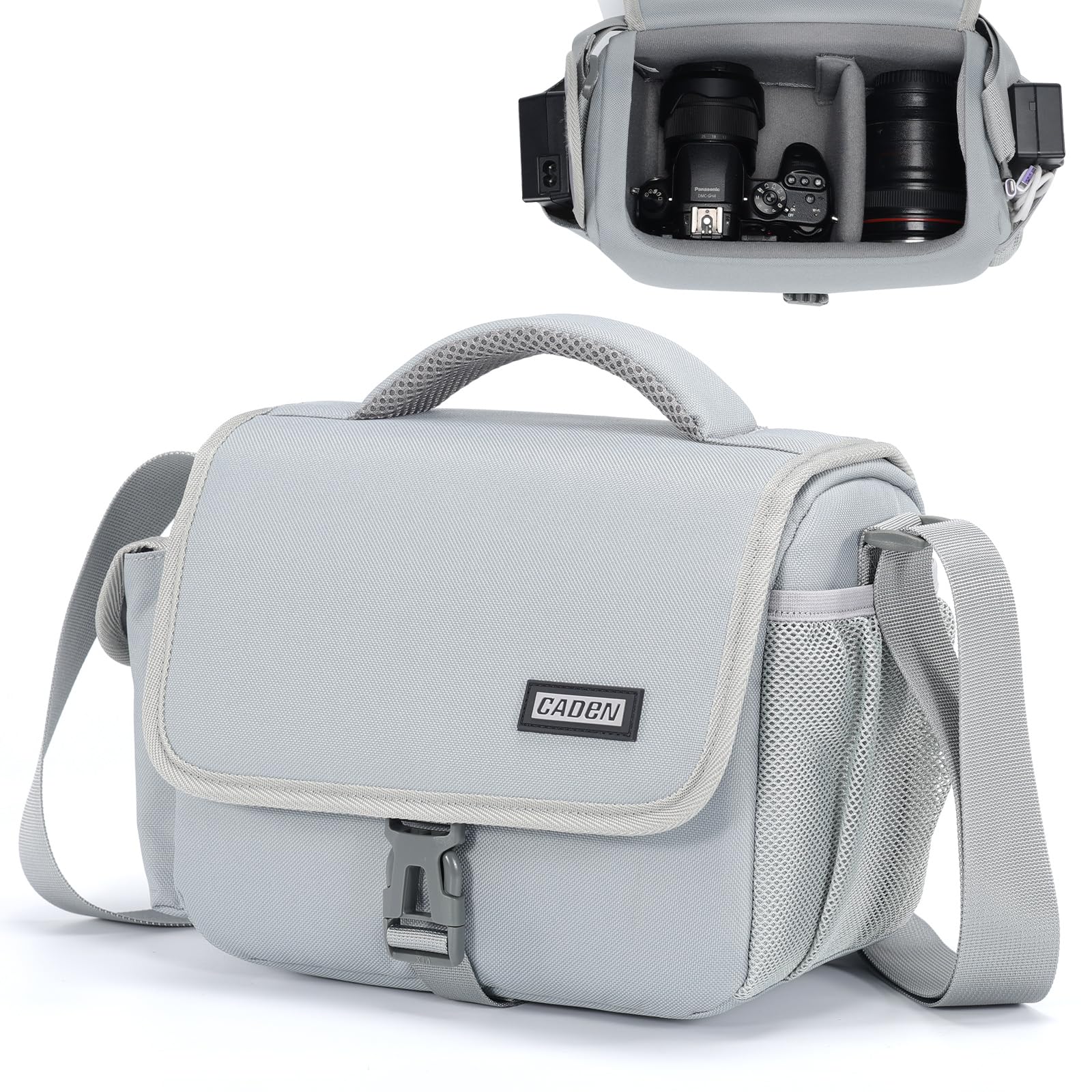 CADeN D27 Grey Sling SLR Camera Bag Case