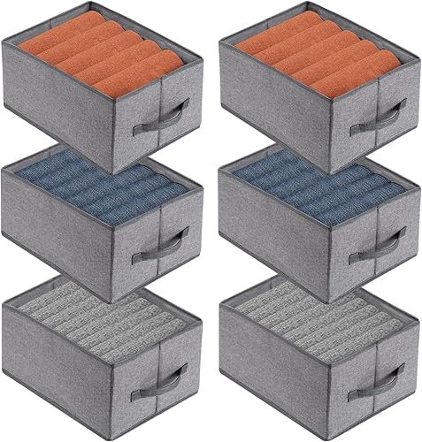 Miniatura 1 de Paquete de 4 organizadores de cajones para ropa, 7 rejillas plegables y lavables, organizadores de cajones, para ropa plegada, camisetas, camisetas