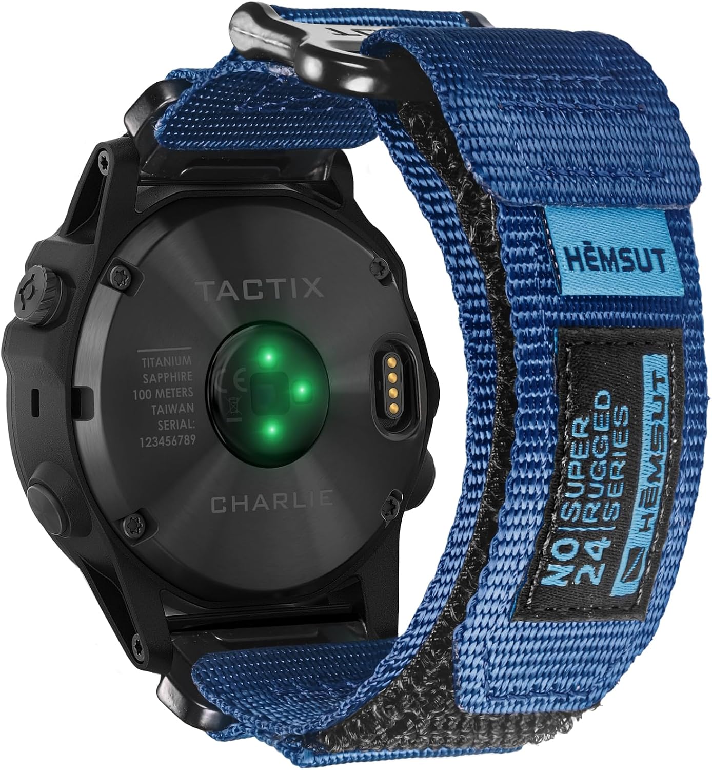 Military Watch Band Compatible with Garmin, 20mm Wide Hoop and Loop Nylon Quick Fit Strap for Fenix 8 43mm /7S/7S Pro/6S/6S Pro/6S Sapphire/5S/5S Plus, Instinct 2S, Descent MK1S/2S, D2 Delta S, Approach S70-42mm