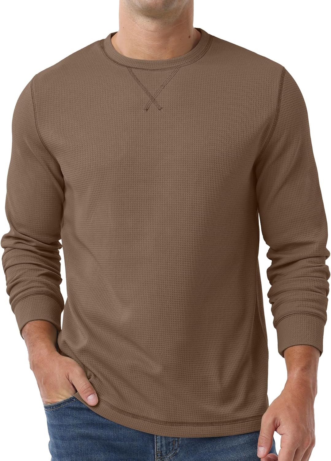 Sailwind Mens Waffle T-Shirt Long Sleeve Lightweight Casual Pullover Tees - Image 2