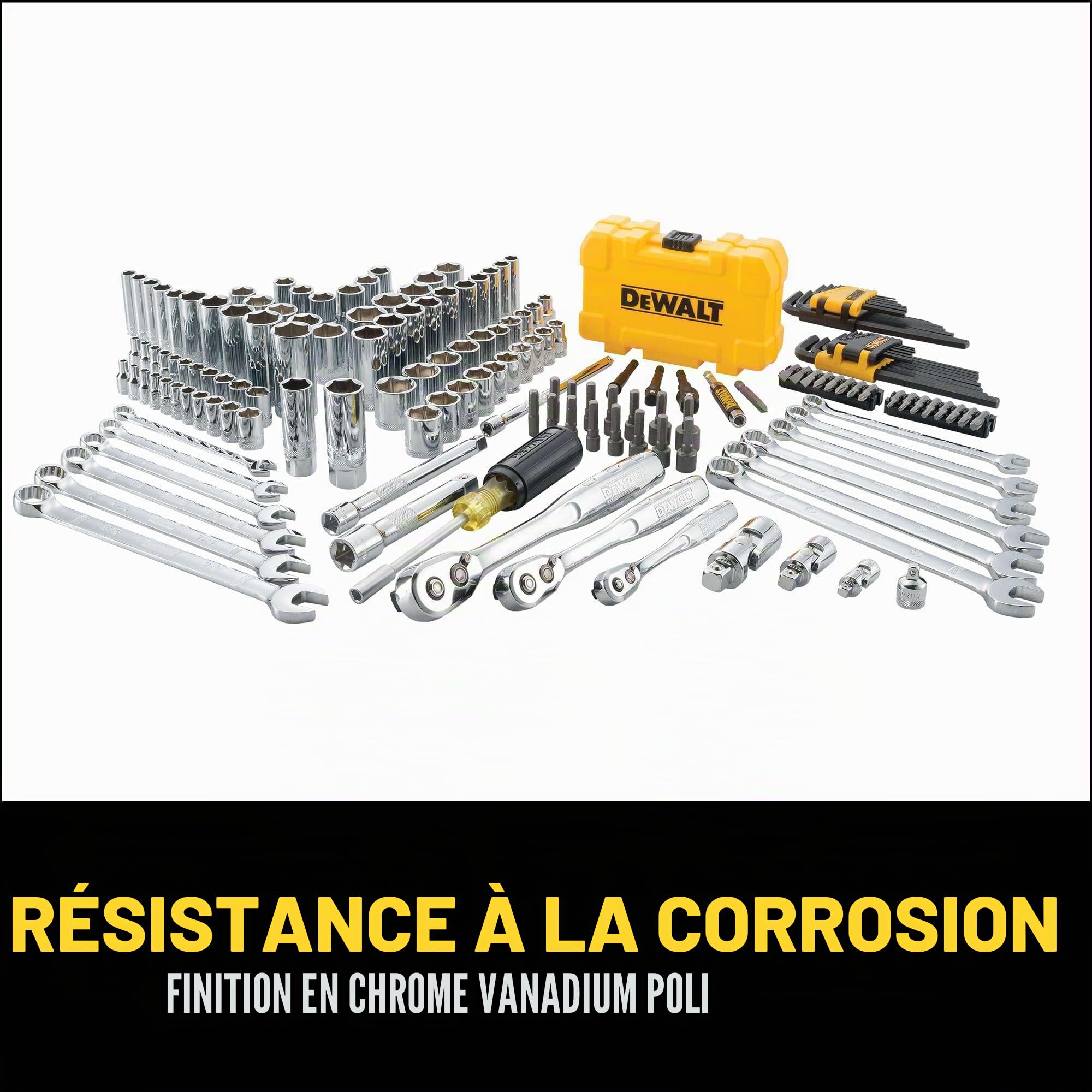 DeWALT Dwmt73803 mécanique Ensemble de kit d'outils avec étui (168 pièces).