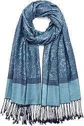 Xale feminino pashmina com estampa caxemira, transpassado, reversível, vintage, jacquard, rave, cachecol com franjas para noite, casamento
