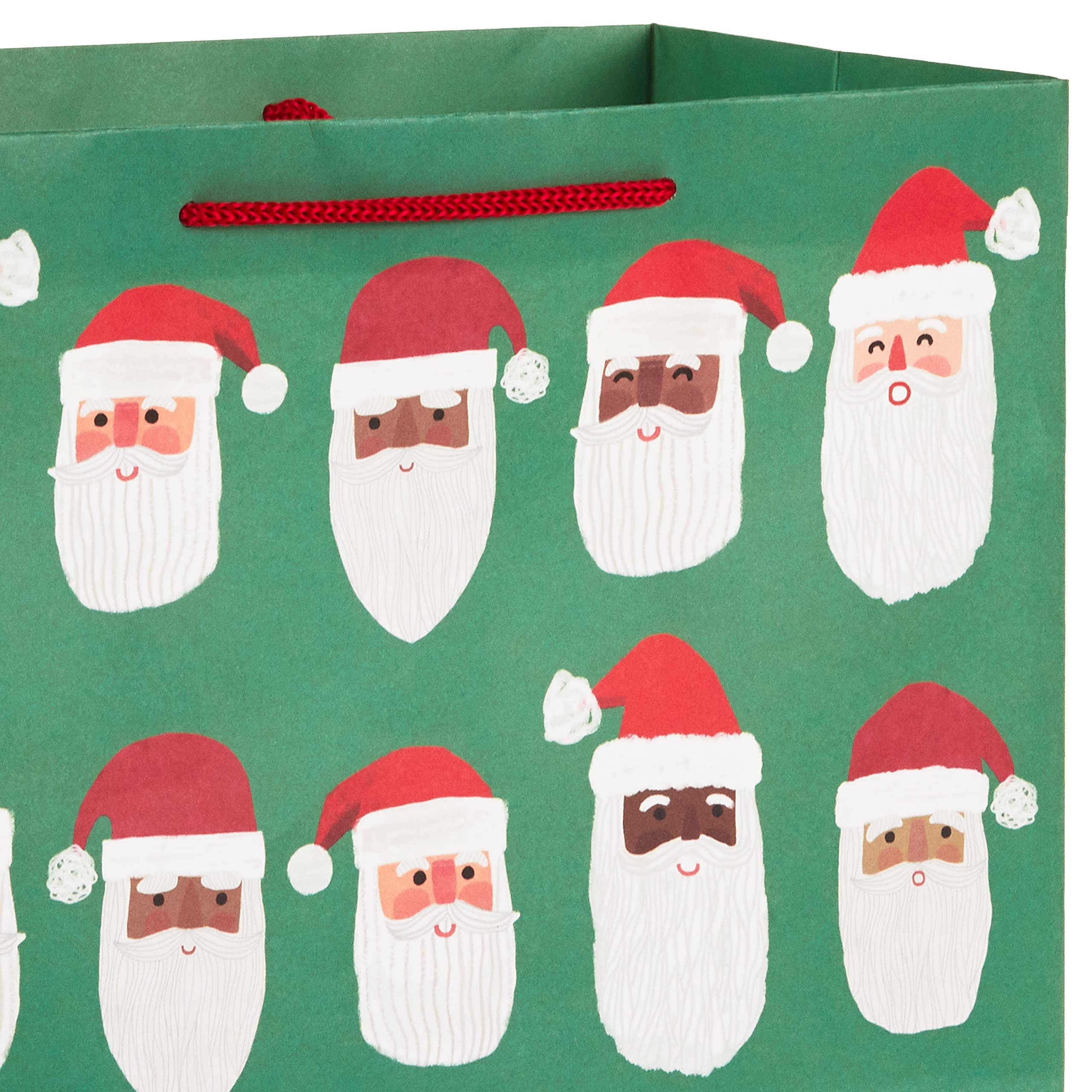 Hallmark Christmas Gift Bag Assortment (8 Holiday Bags; 3 Small 6", 3 Medium 9", 2 Large 13") Multicultural Santa Claus, Merry Happy Everything, Tacos, Donuts, Pizza, for Kids, Teachers, Foodies
