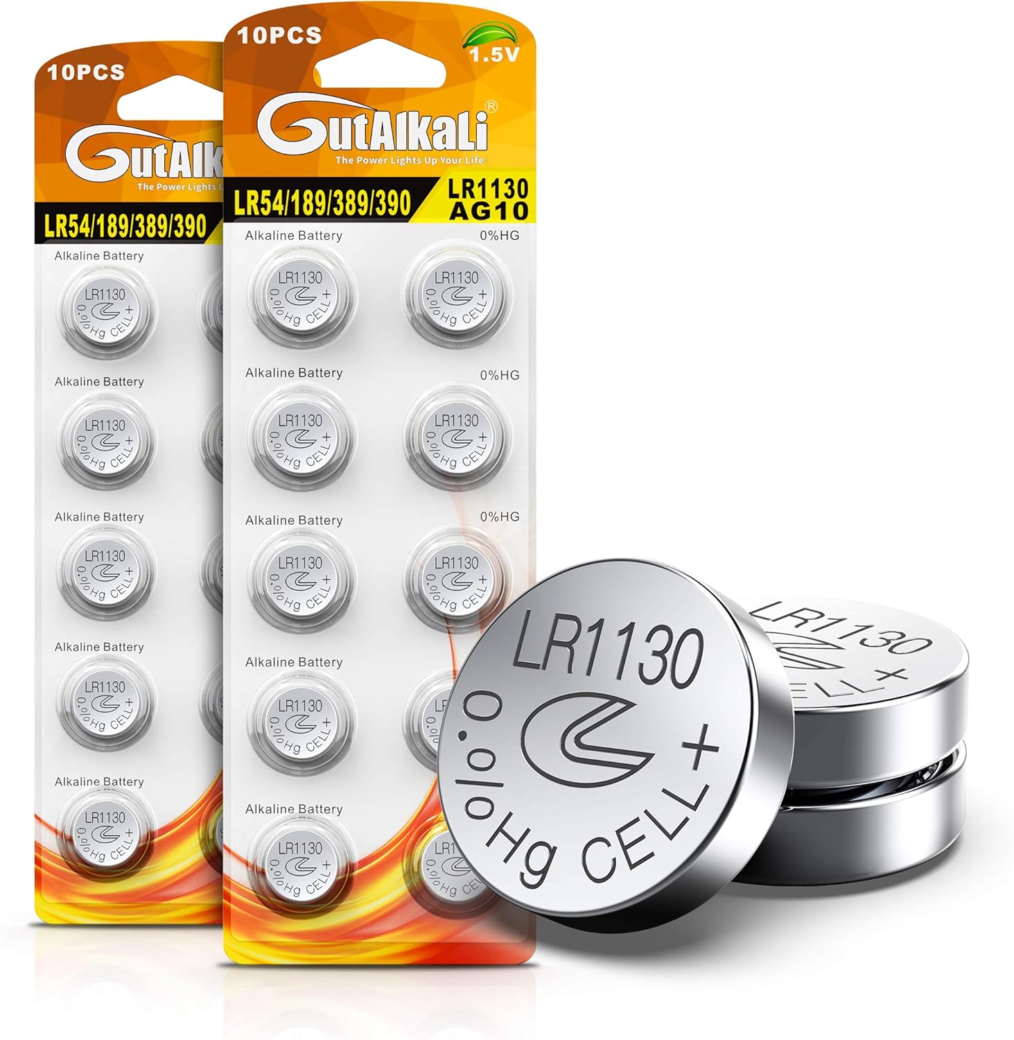 40 Pack Watch Alkaline Battery Button Cell LR1130 AG10 Pack of 40