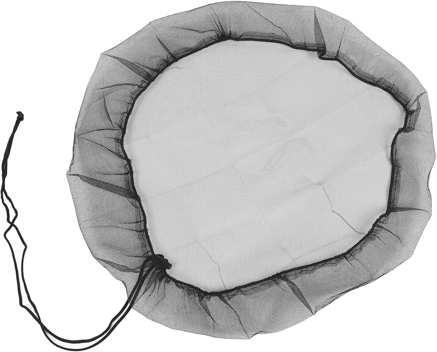 Sunicon Mesh Cover for Rain Barrel, Tank Harvesting Tool Protector Water Collection Buckets Tank Protector Rain Bucket Netting Screen Cover with Drawstring for Outdoor Garden