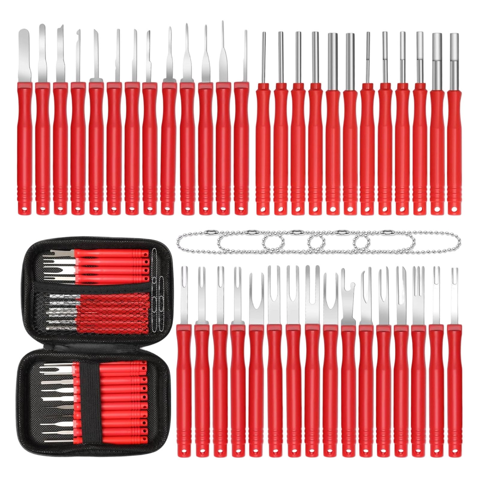 CUNZJIA Professional Automotive Terminals Pin Removal Tool Aircraft Plugs Pin Extractor for Car Connector & Wire Harness Repair