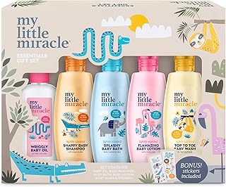 Baby Gift Set – Essentials for Newborn | Lotion, Shampoo & Conditioner, Oil, Bath & Top to Toe Wash | Newborn Essentials & Baby Shower Gifts