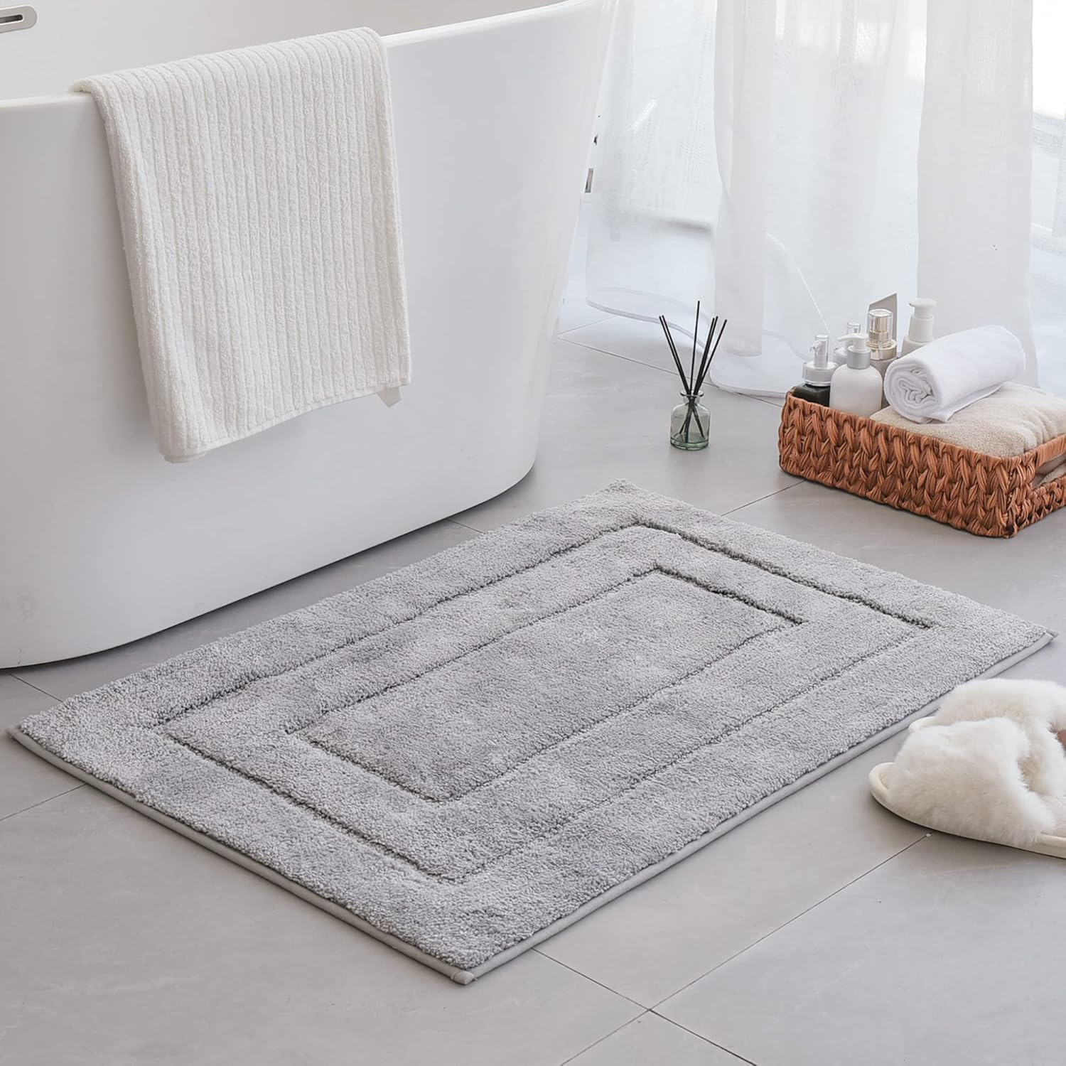 GRANNY SAYS Bundle of 1-Pack Bathtub Mat Non Slip & 1-Pack Shower Mat Non Slip